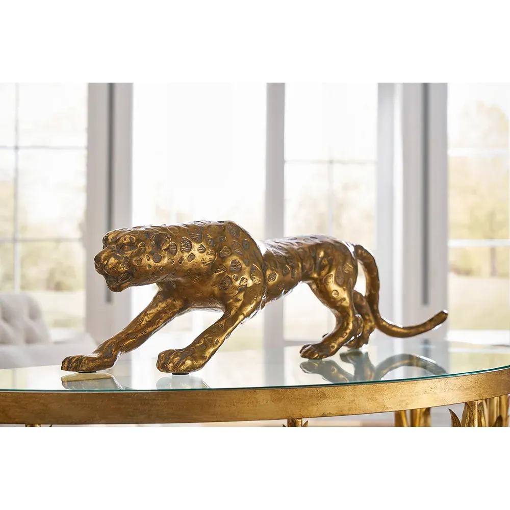 Jerica Leopard Sculpture - Old Gold