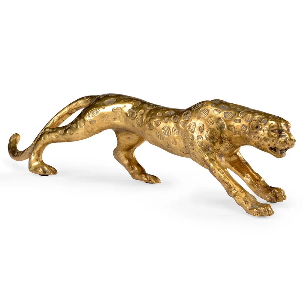 Jerica Leopard Sculpture - Old Gold image