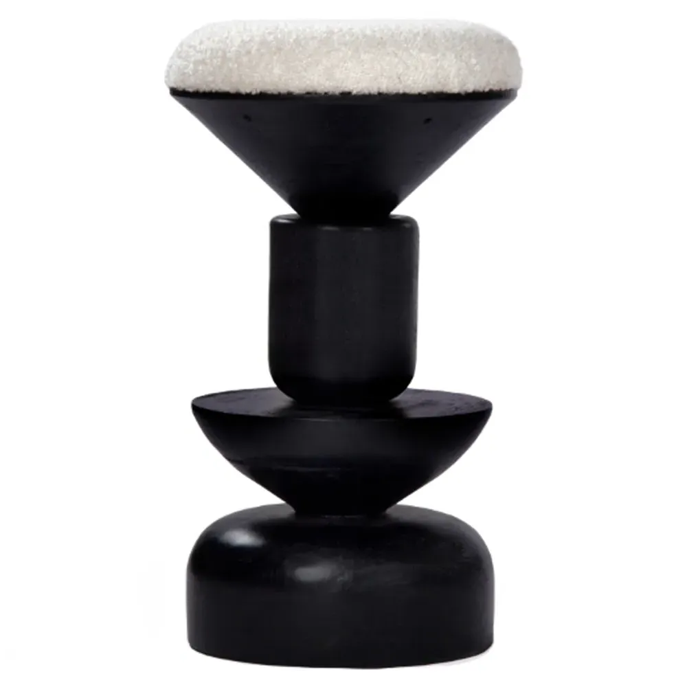 Jericho Counter Stool - White, Boucle image