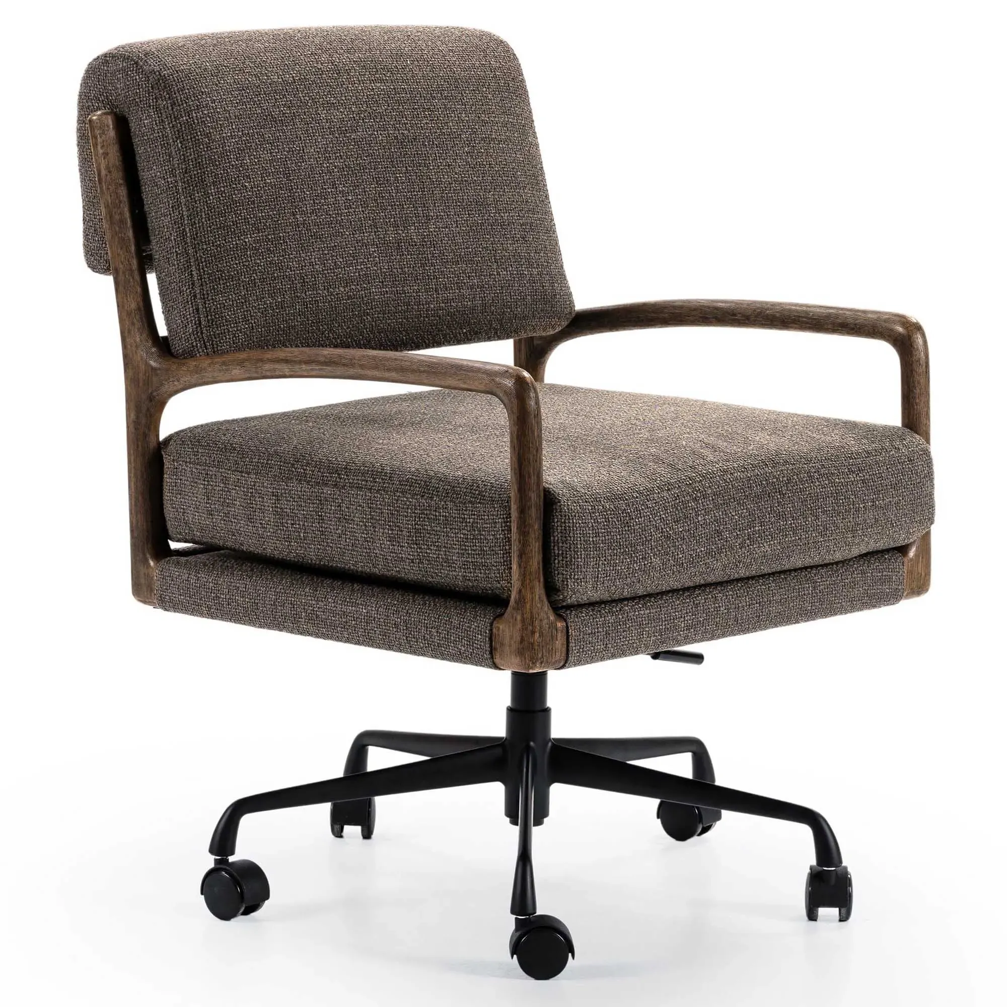 Jerry Rustic Lodge Office Chair - Brown, Aluminum