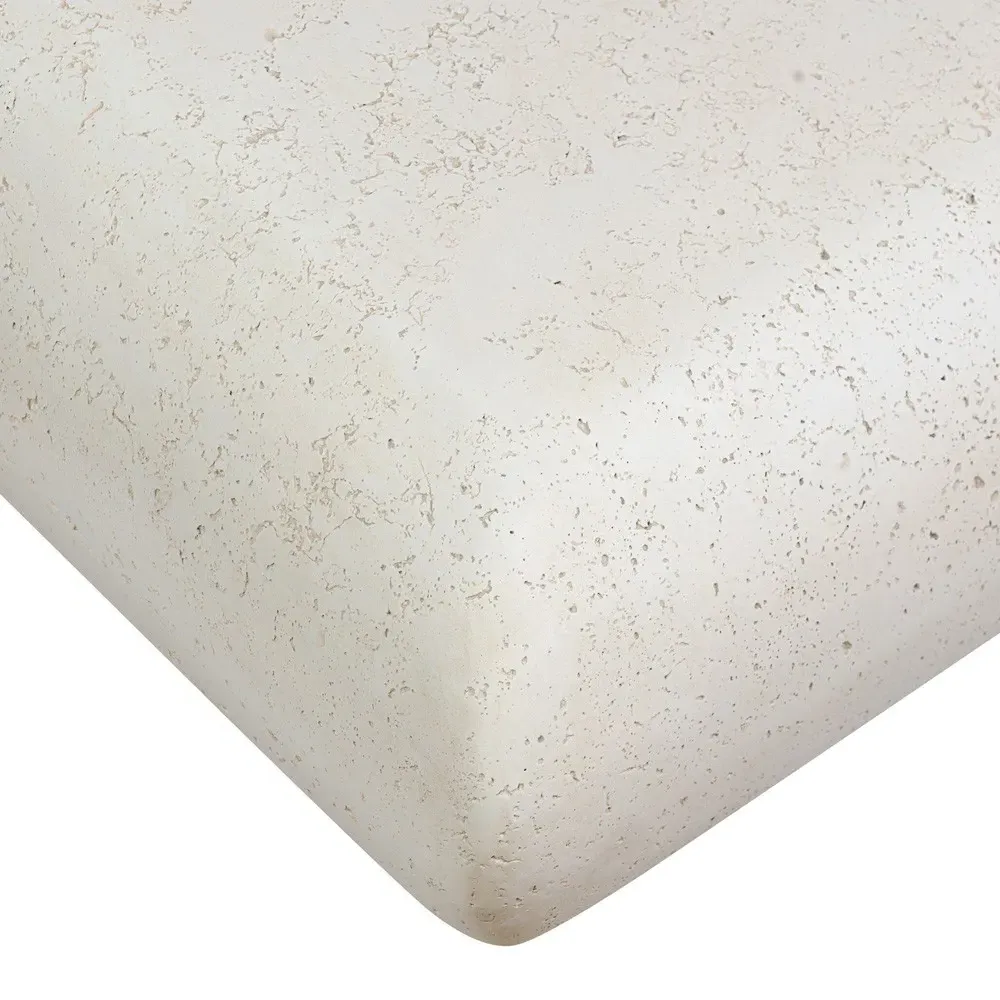 Jescha Square Outdoor Coffee Table - Aged White, Concrete