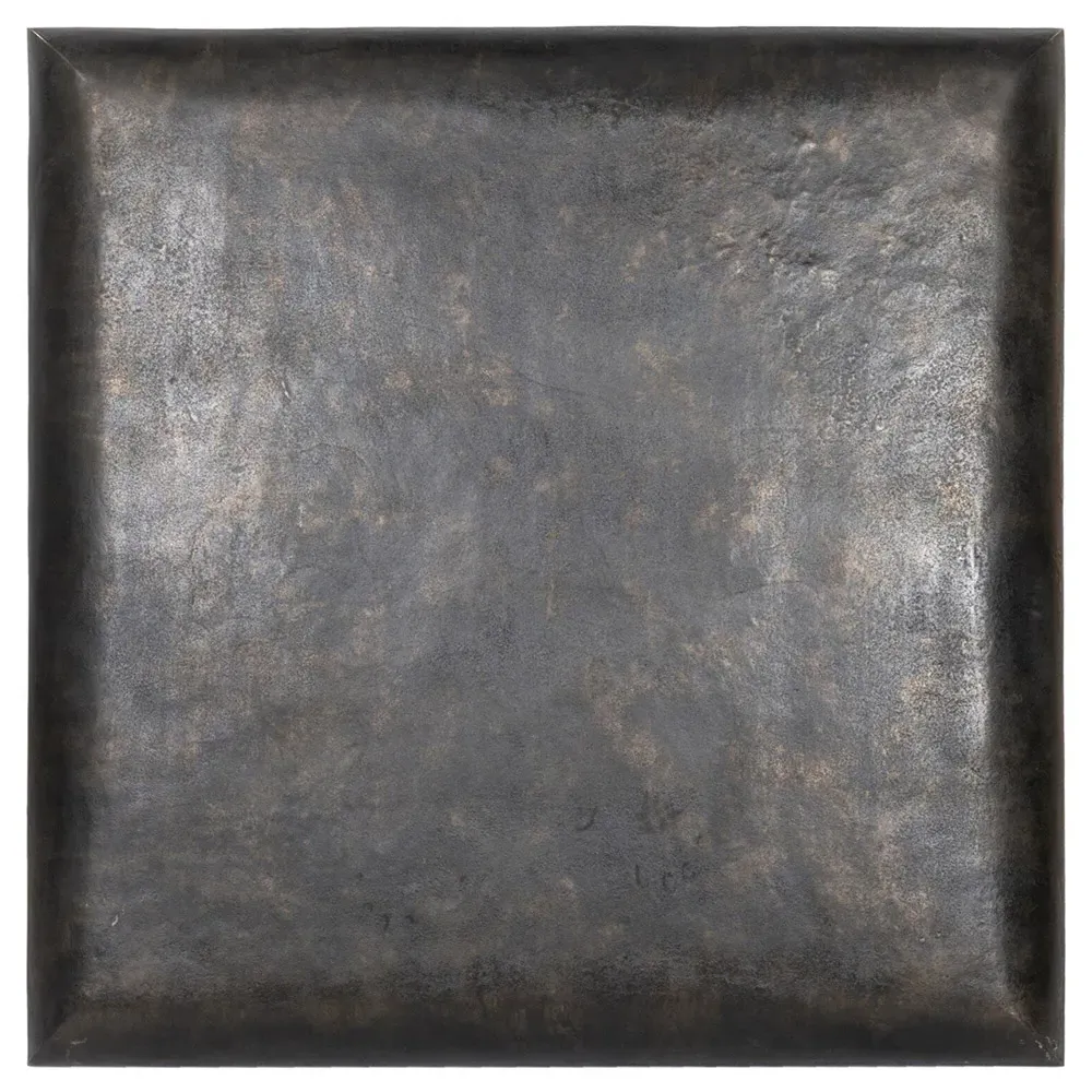 Jescha Square Outdoor Coffee Table - Distressed Bronze, Aluminum