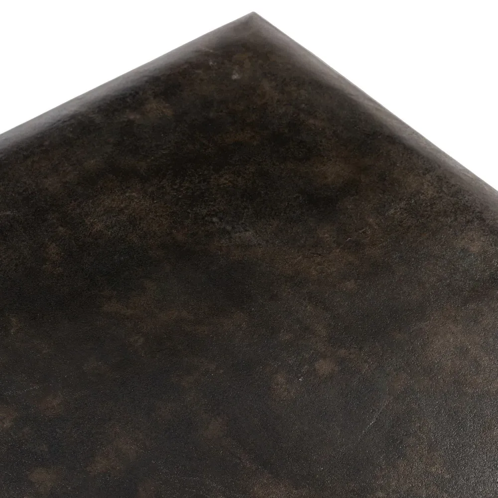 Jescha Square Outdoor Coffee Table - Distressed Bronze, Aluminum