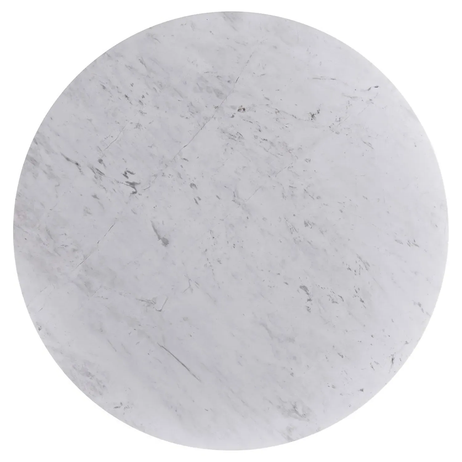 Jesiel Round Outdoor Dining Table - White, Faux Marble