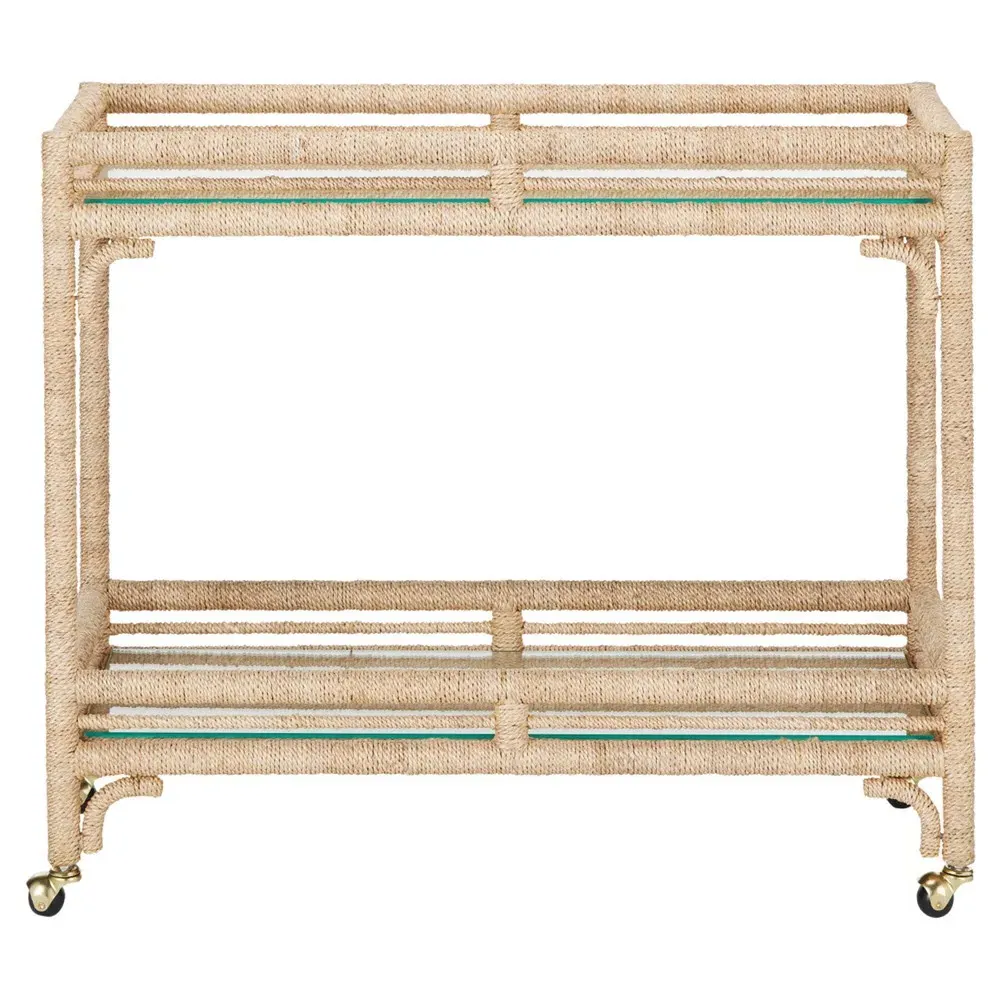 Jesse Bar Cart - Brown, Abaca image