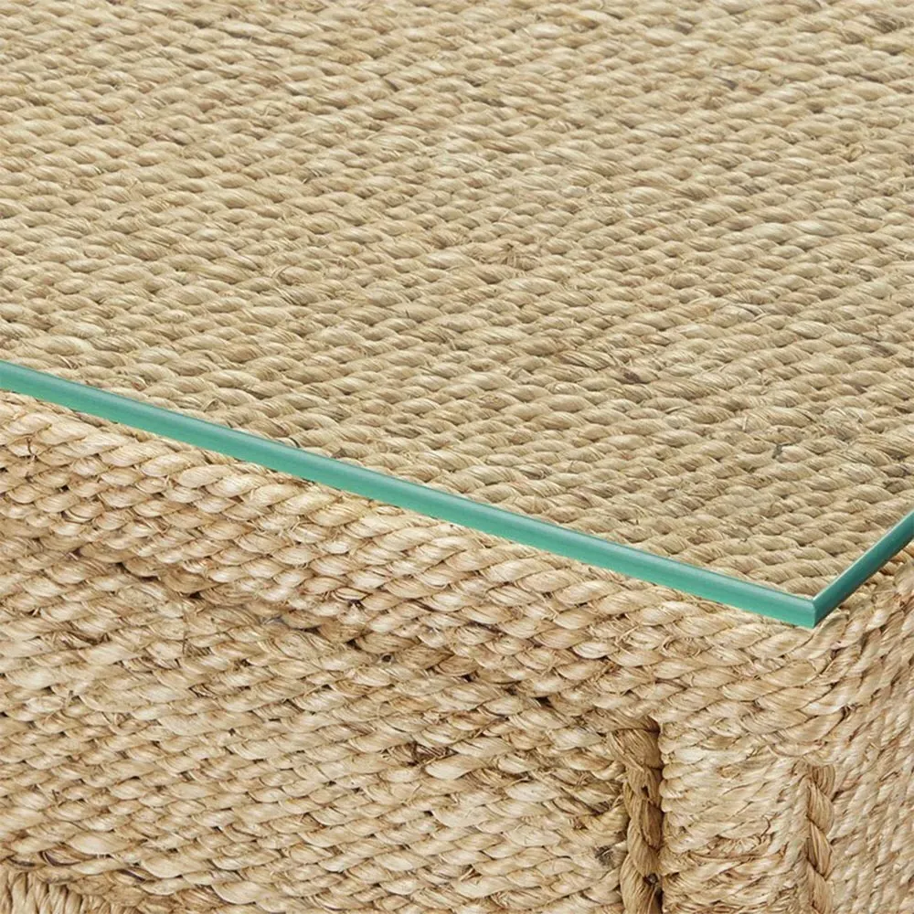 Jesse Coastal Beach Desk - Natural, Abaca Rope