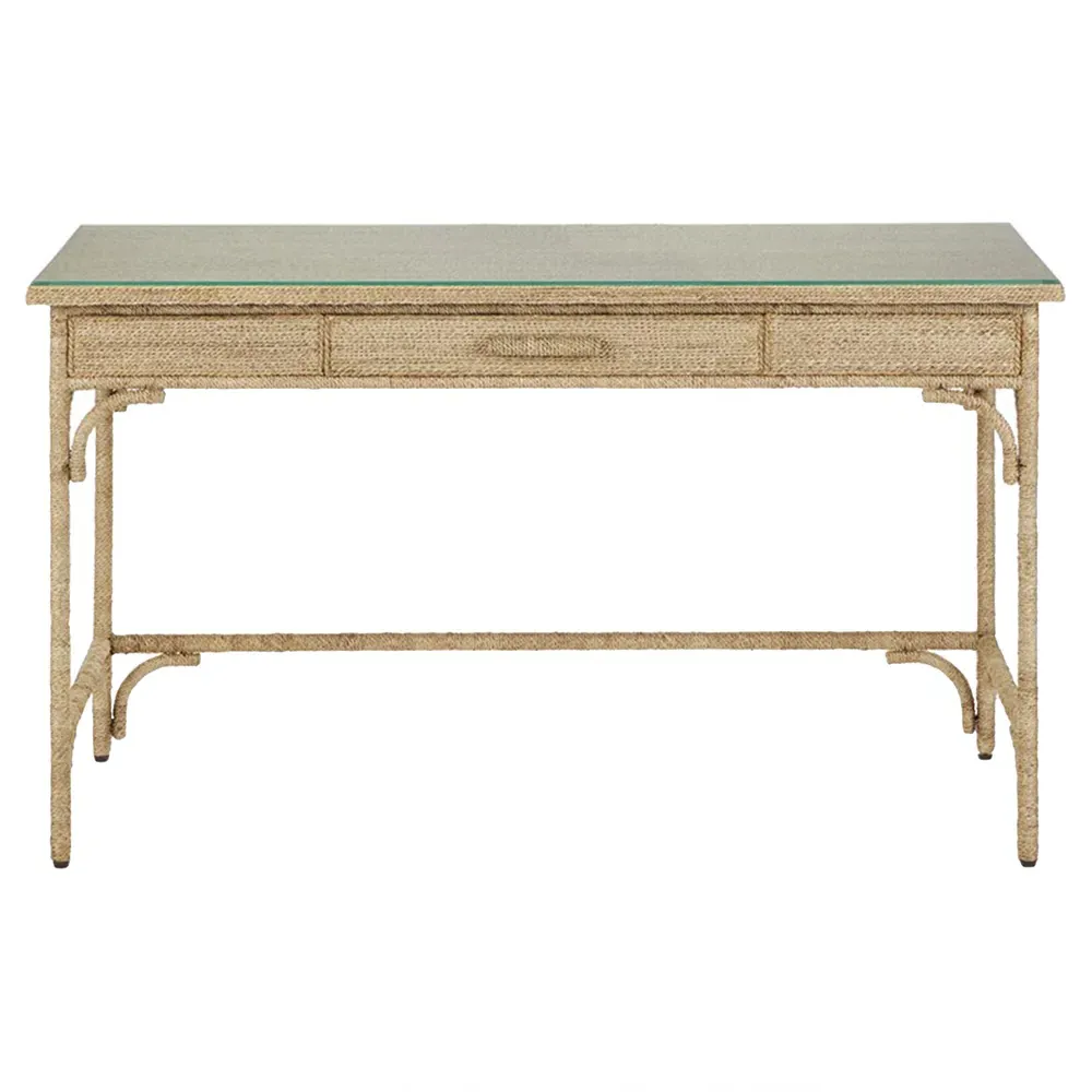 Jesse Coastal Beach Desk - Natural, Abaca Rope image