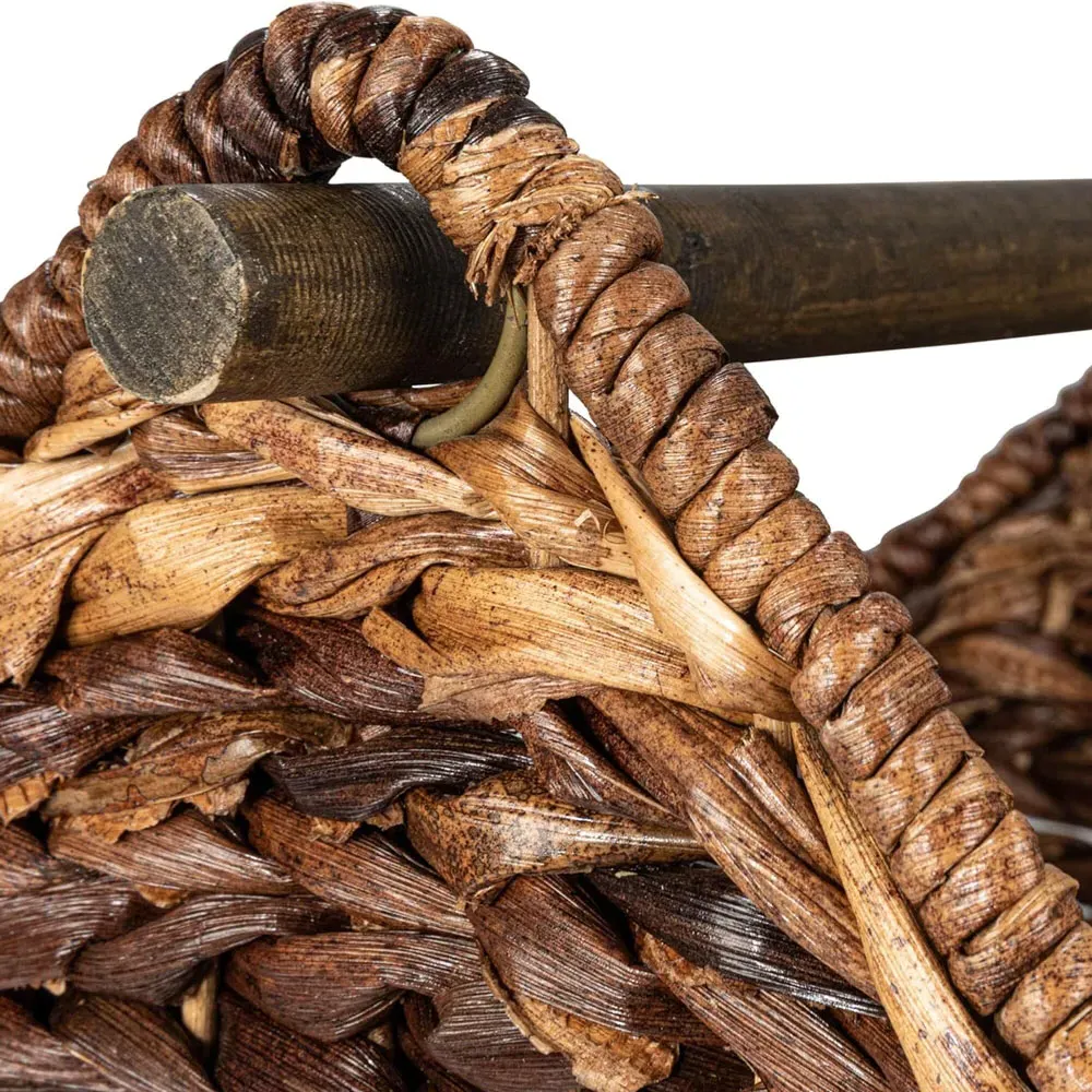 Jessie Braided Floor Basket - Brown, Bankuan
