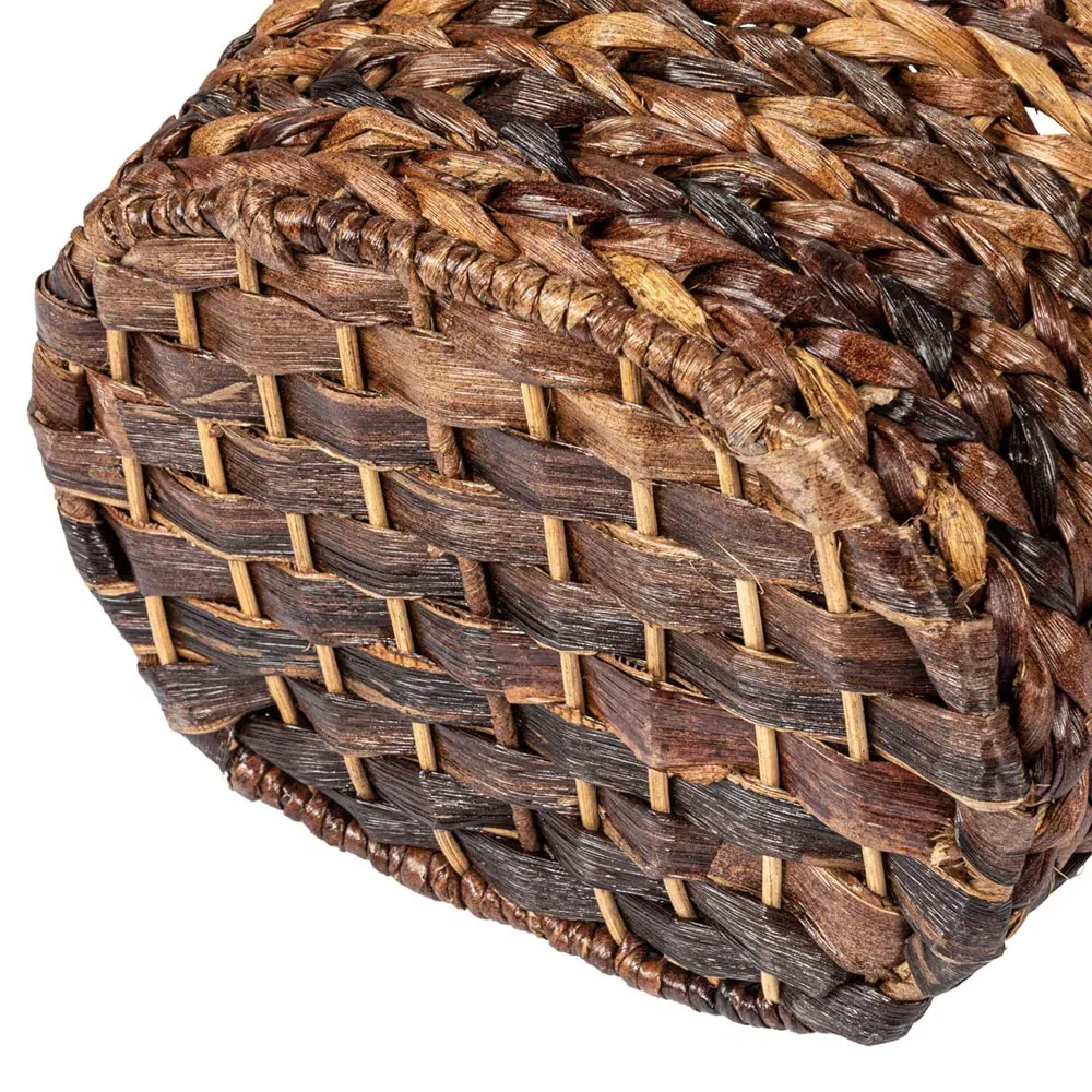 Jessie Braided Floor Basket - Brown, Bankuan