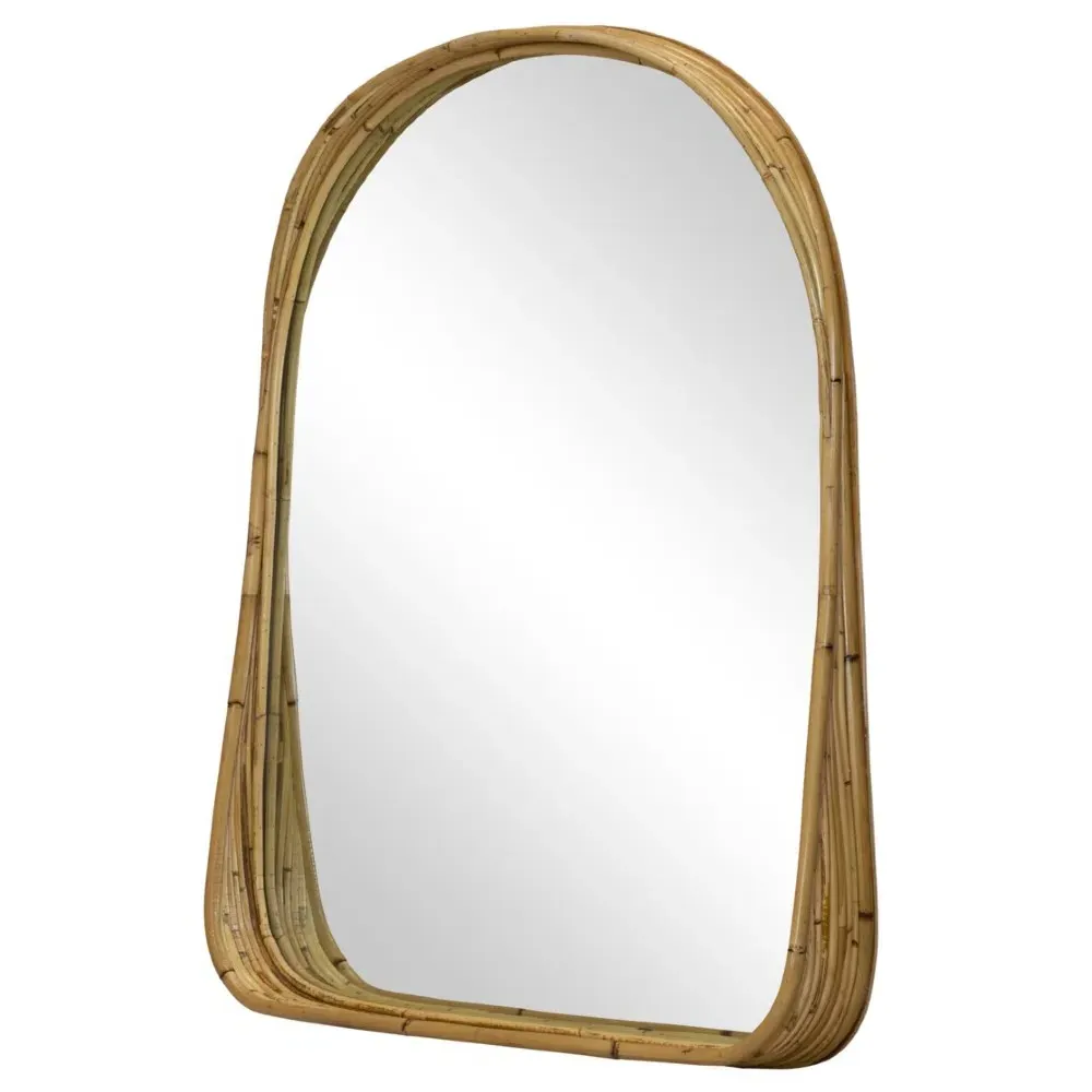 Jessie Pencil Pole Wall Mirror - Natural, Rattan