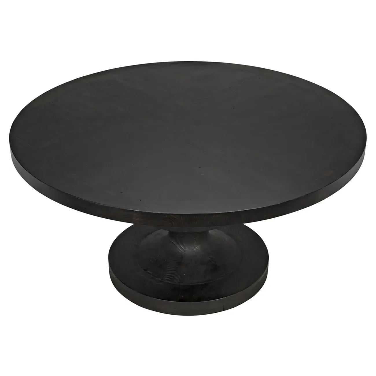 Jeva Round Dining Table - Black, Reclaimed Wood