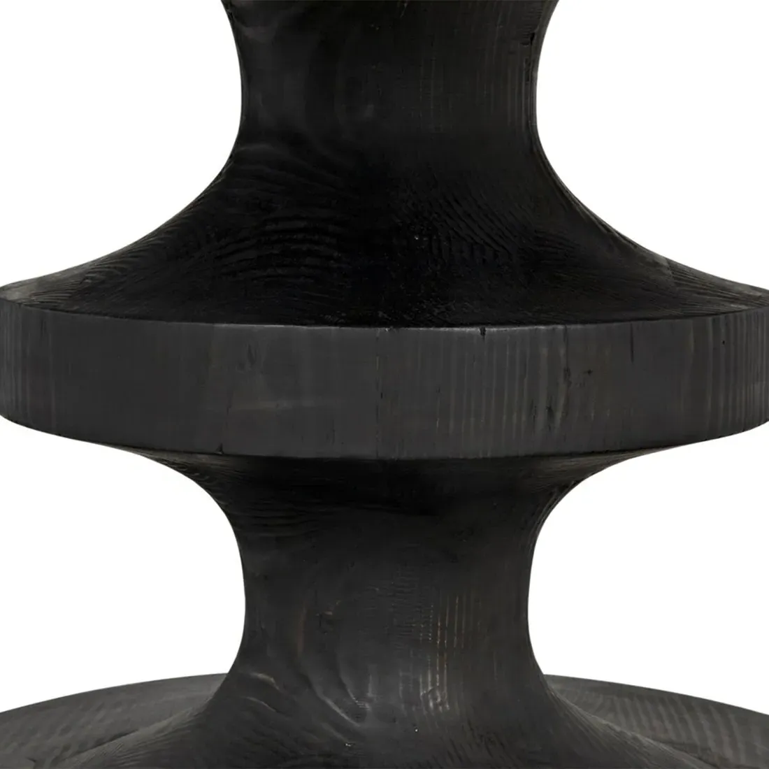 Jeva Round Dining Table - Black, Reclaimed Wood