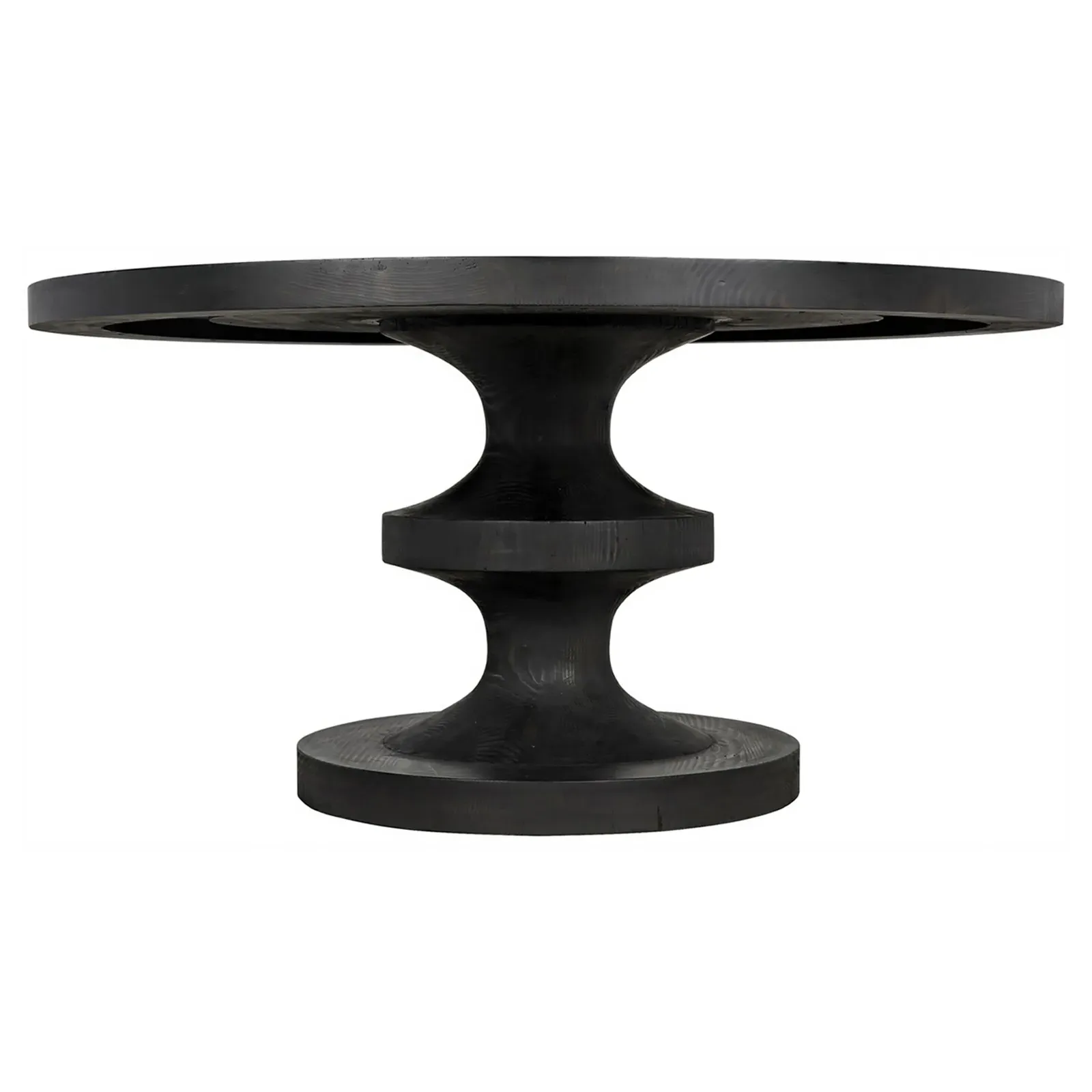 Jeva Round Dining Table - Black, Reclaimed Wood image