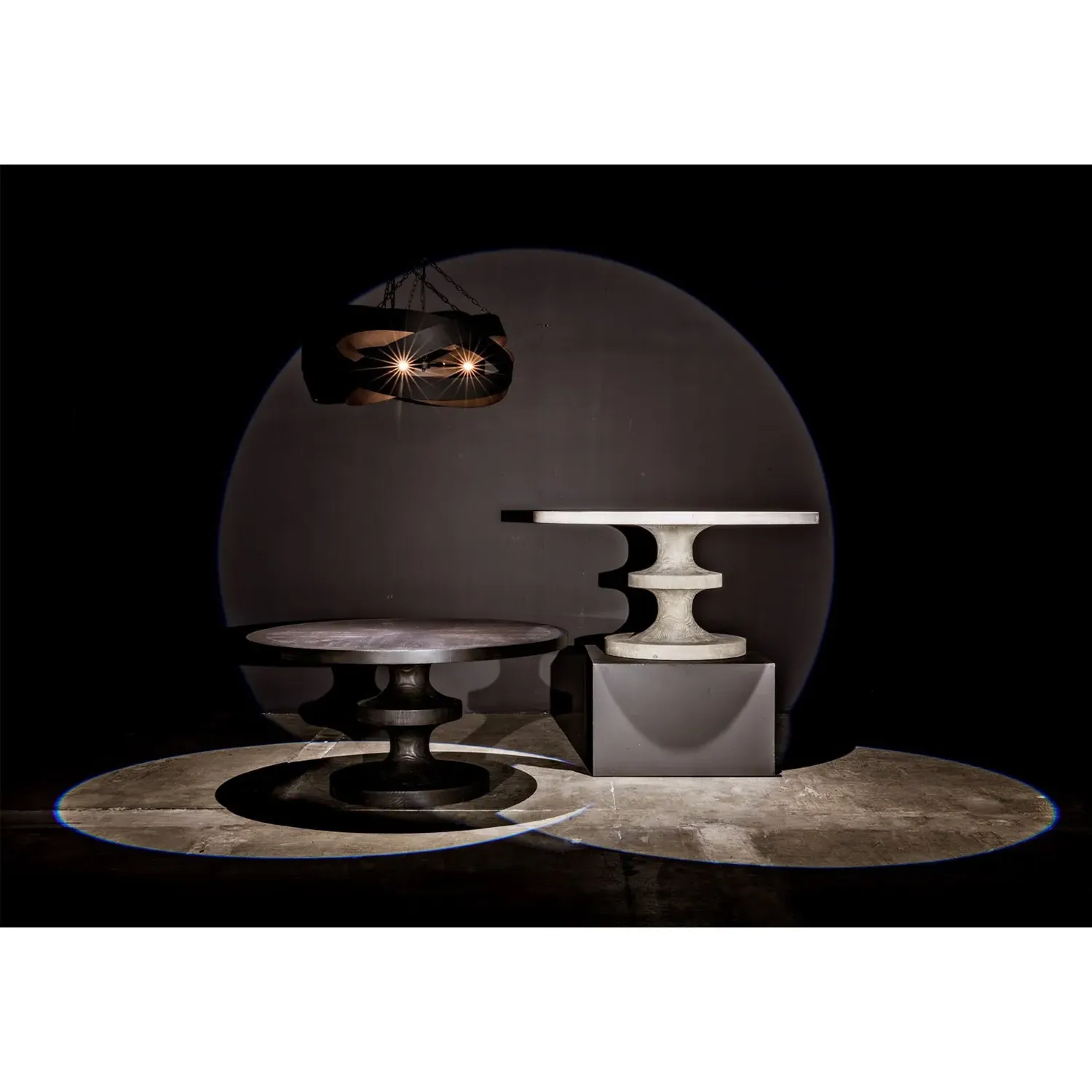 Jeva Round Dining Table - Grey, Reclaimed Wood