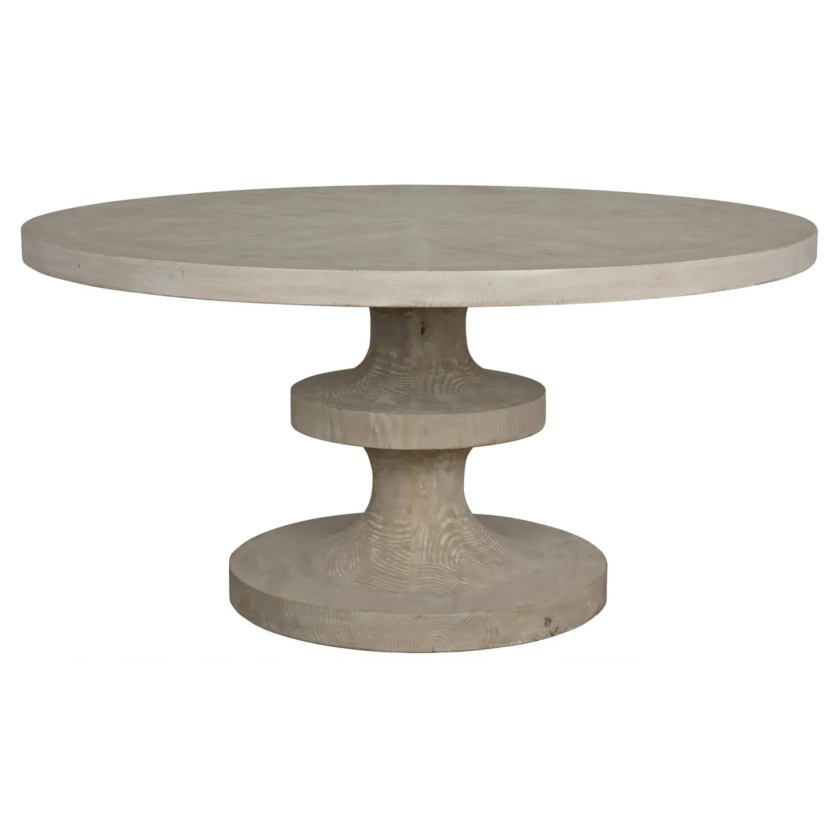 Jeva Round Dining Table - Grey, Reclaimed Wood