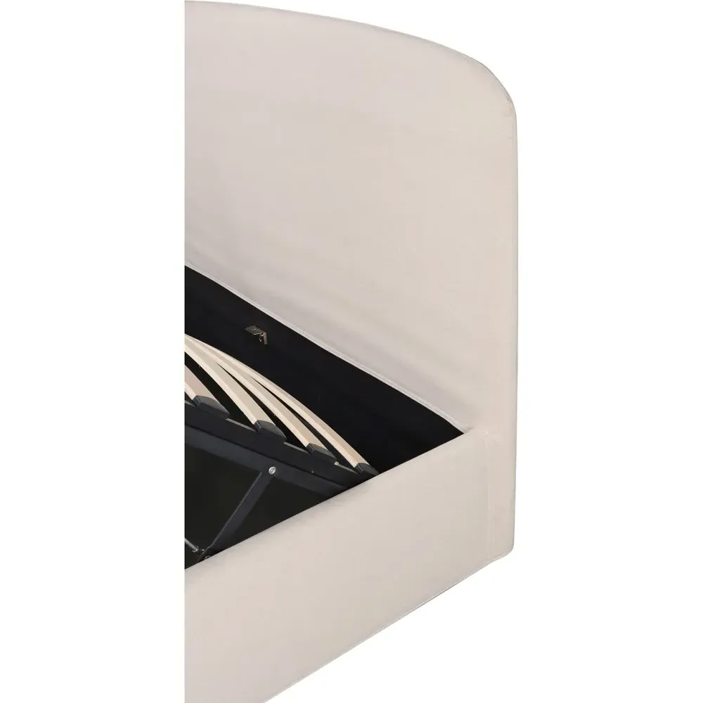Jezreel Queen Size Storage Bed - Cream