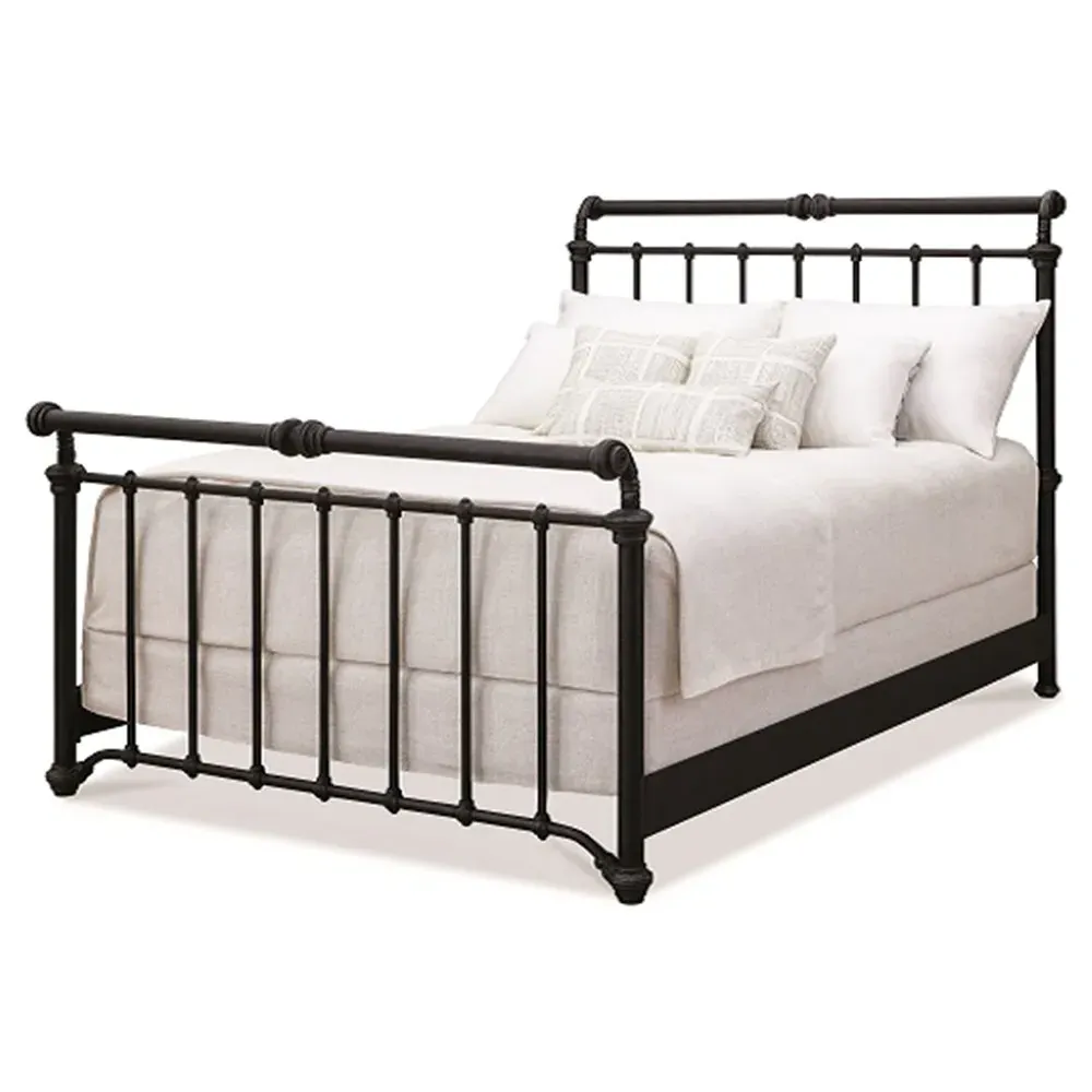 Jiggy Full Size Sleigh Bed - Black, Iron image