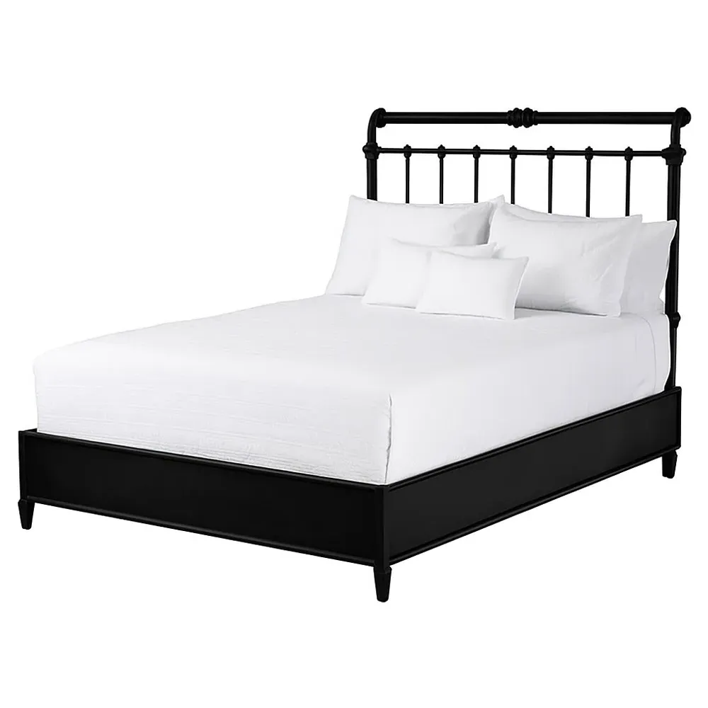 Jiggy Full Size Sleigh Platform Bed - Black, Iron