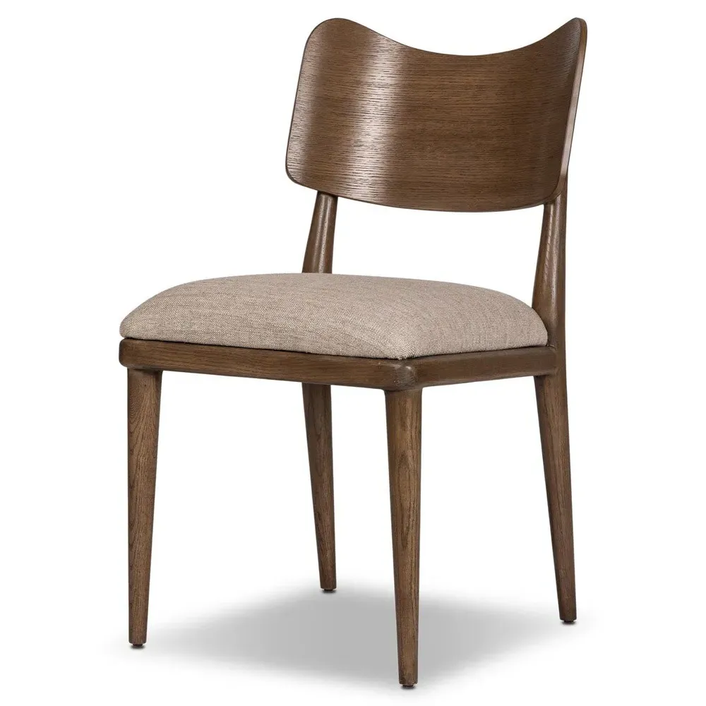 Jill Dining Chair - Beige, Oak