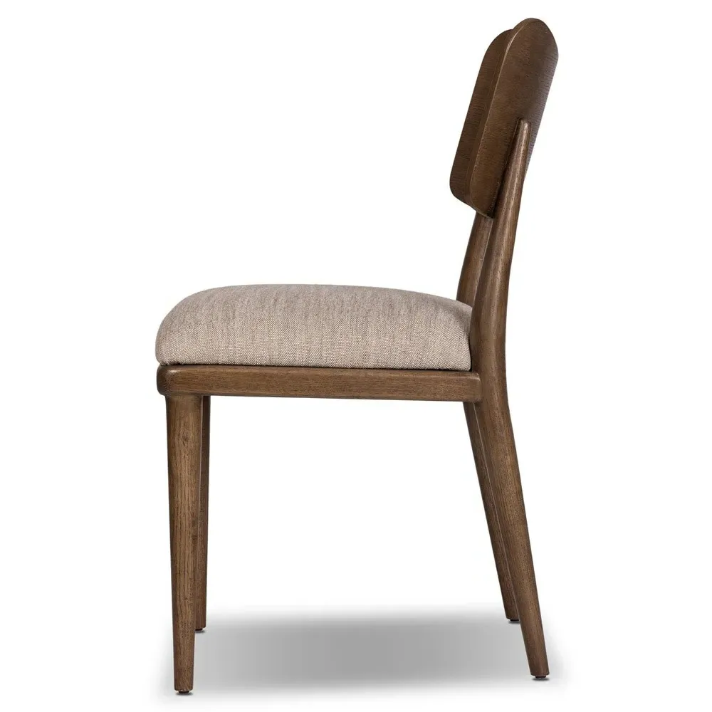 Jill Dining Chair - Beige, Oak