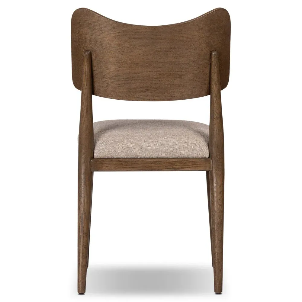 Jill Dining Chair - Beige, Oak