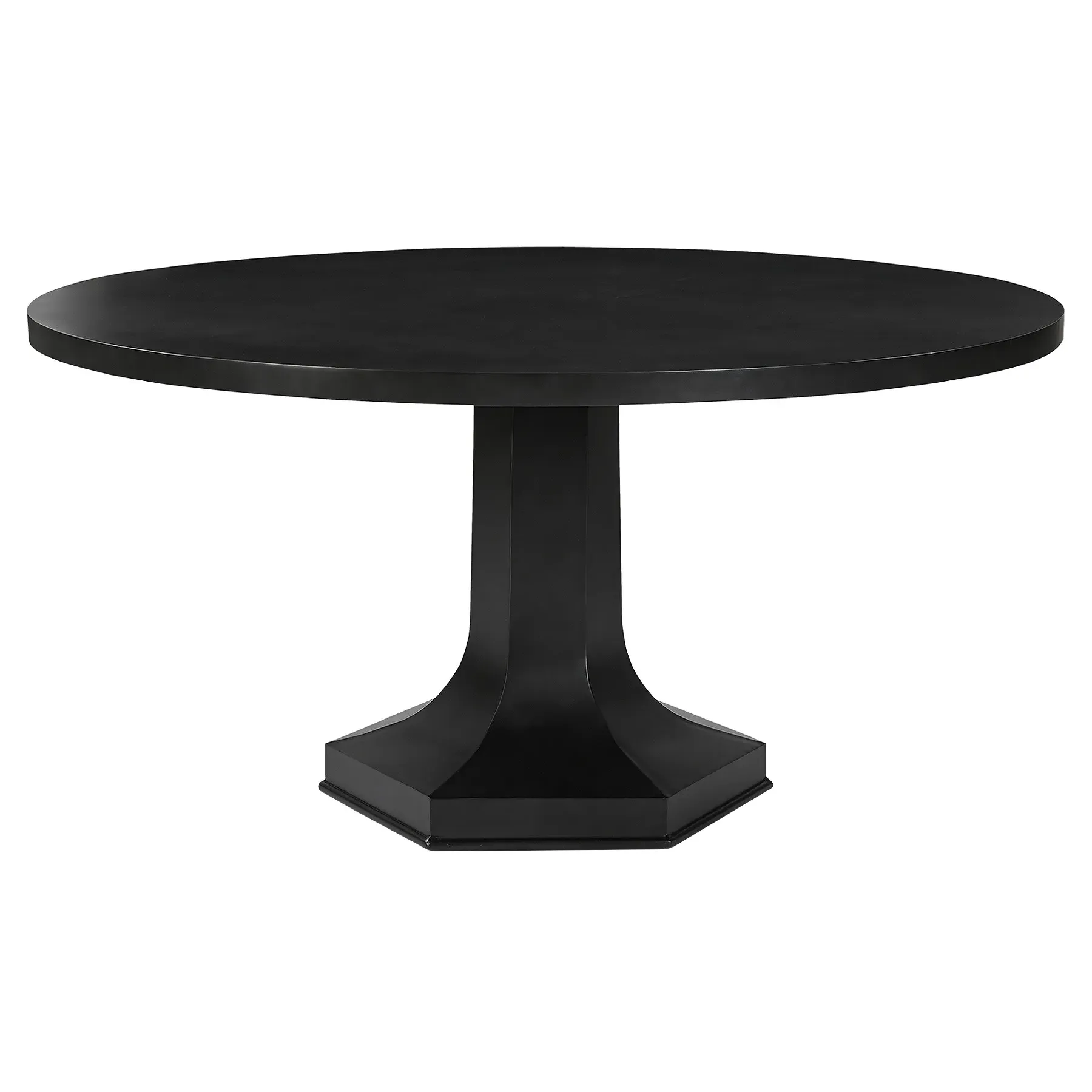 Jill Round Pedestal Dining Table - Black, Iron image