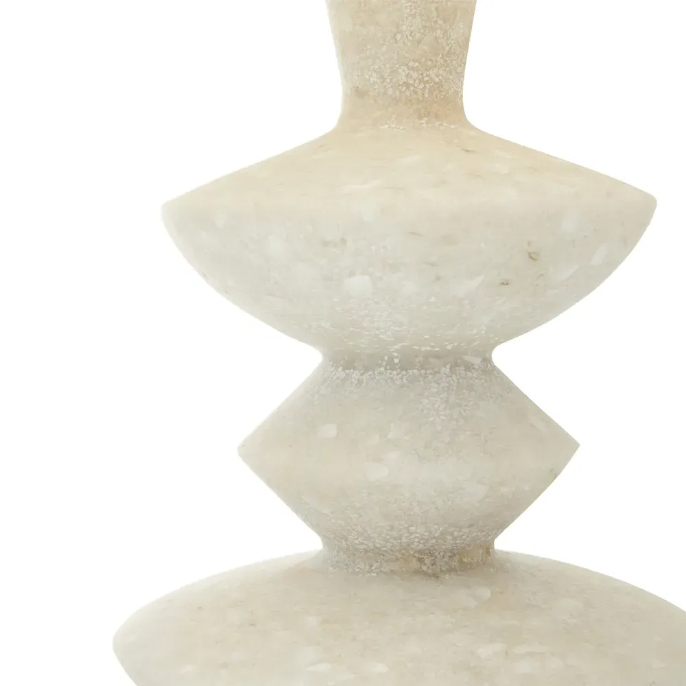 Jillian Sculptural Table Lamp - White, Glass Stone