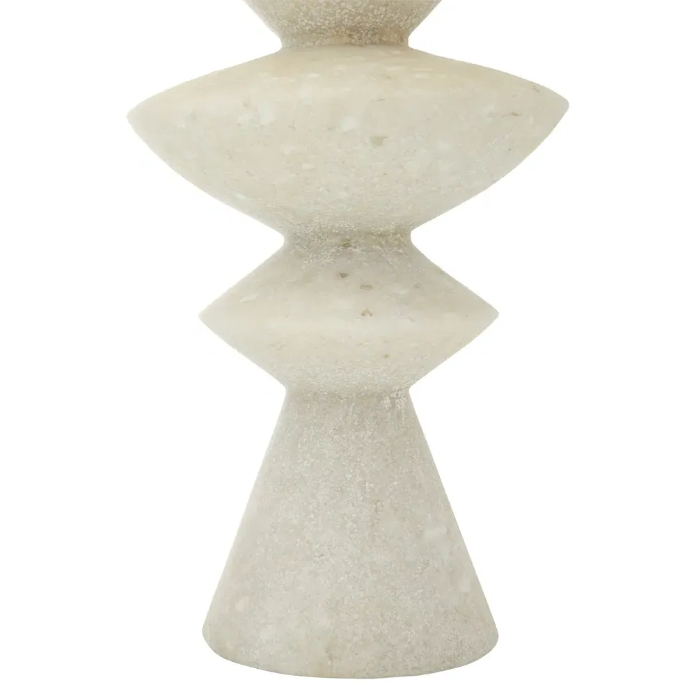 Jillian Sculptural Table Lamp - White, Glass Stone