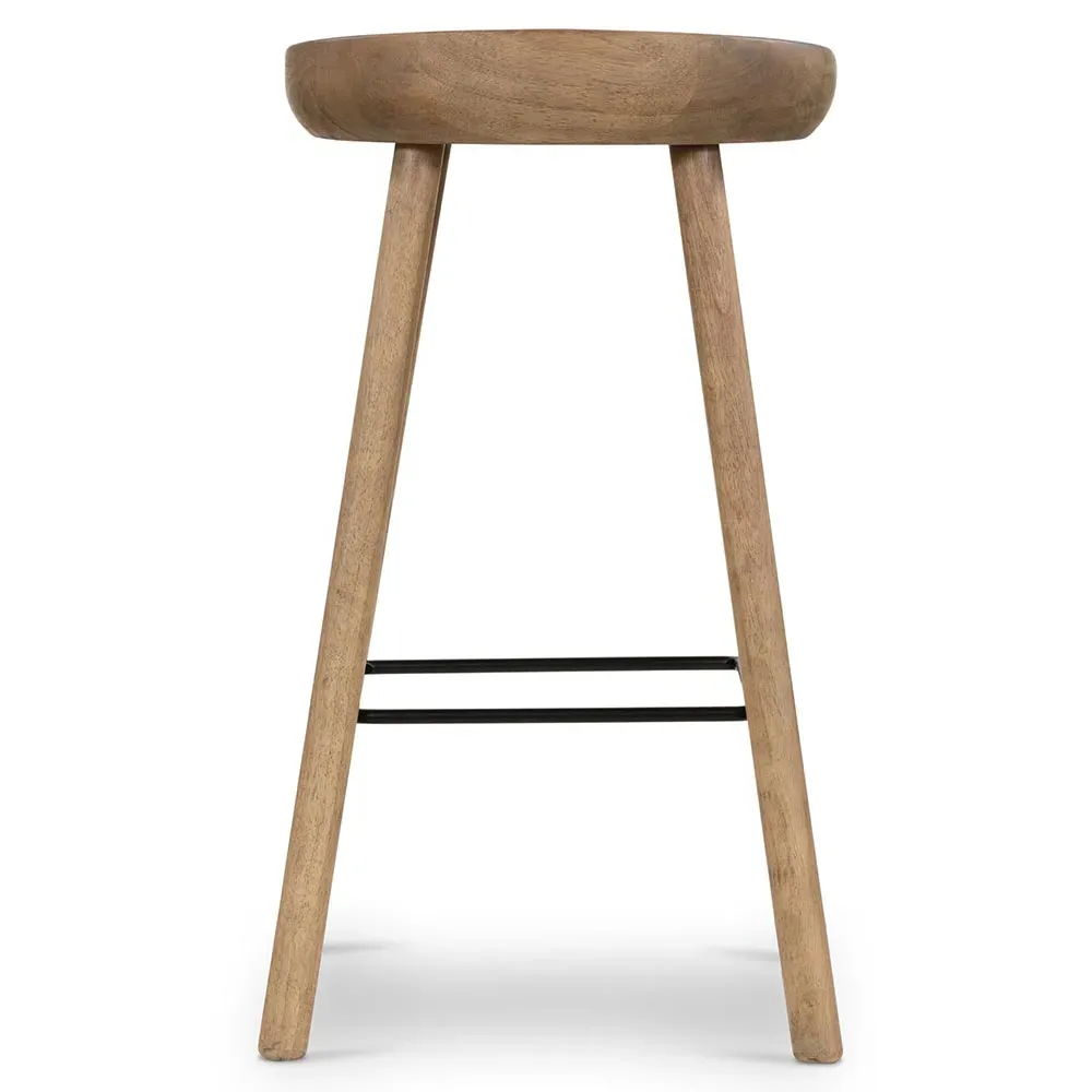 Jimmy Bar Stool - Natural Matte, Solid Wood