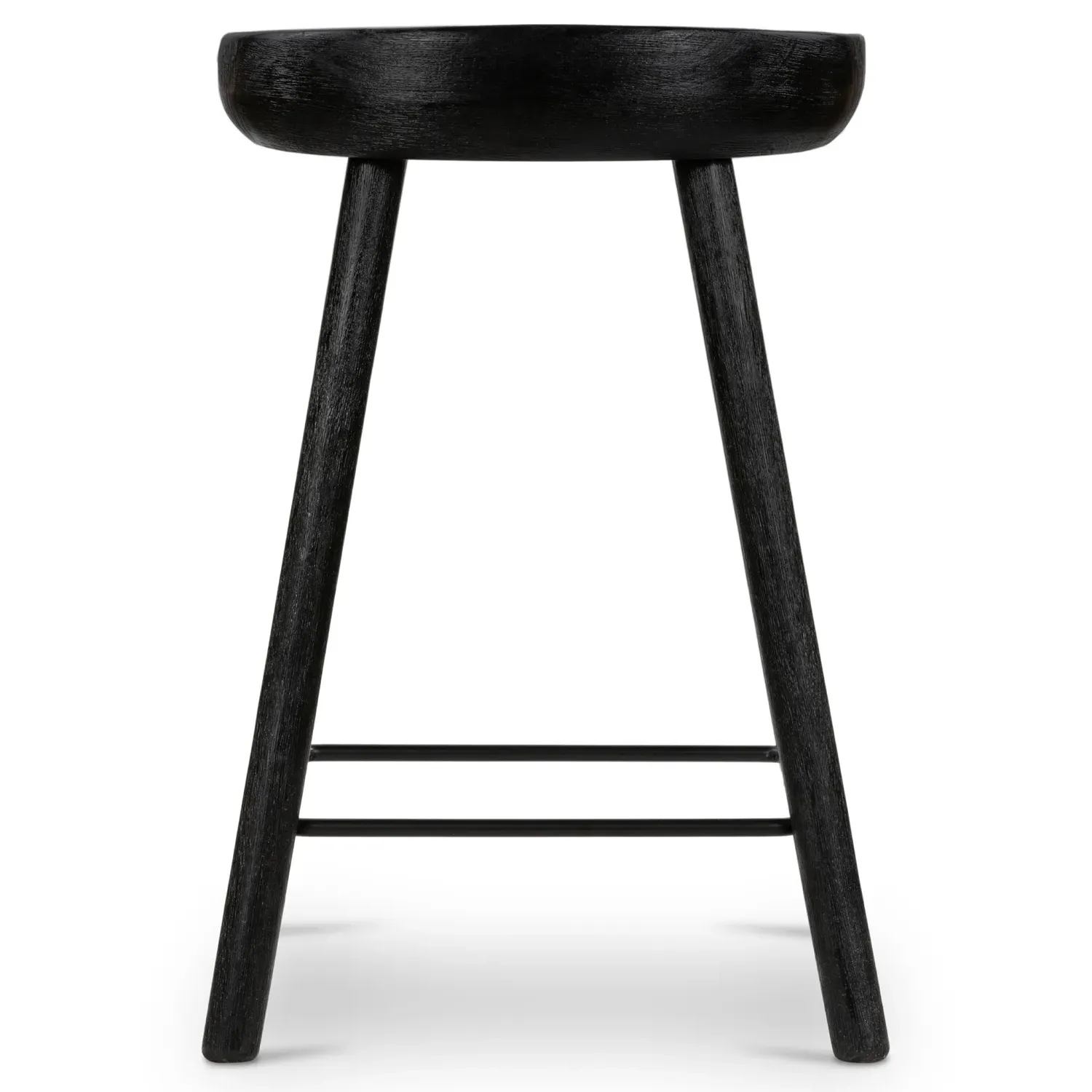 Jimmy Counter Stool - Matte Black, Parawood