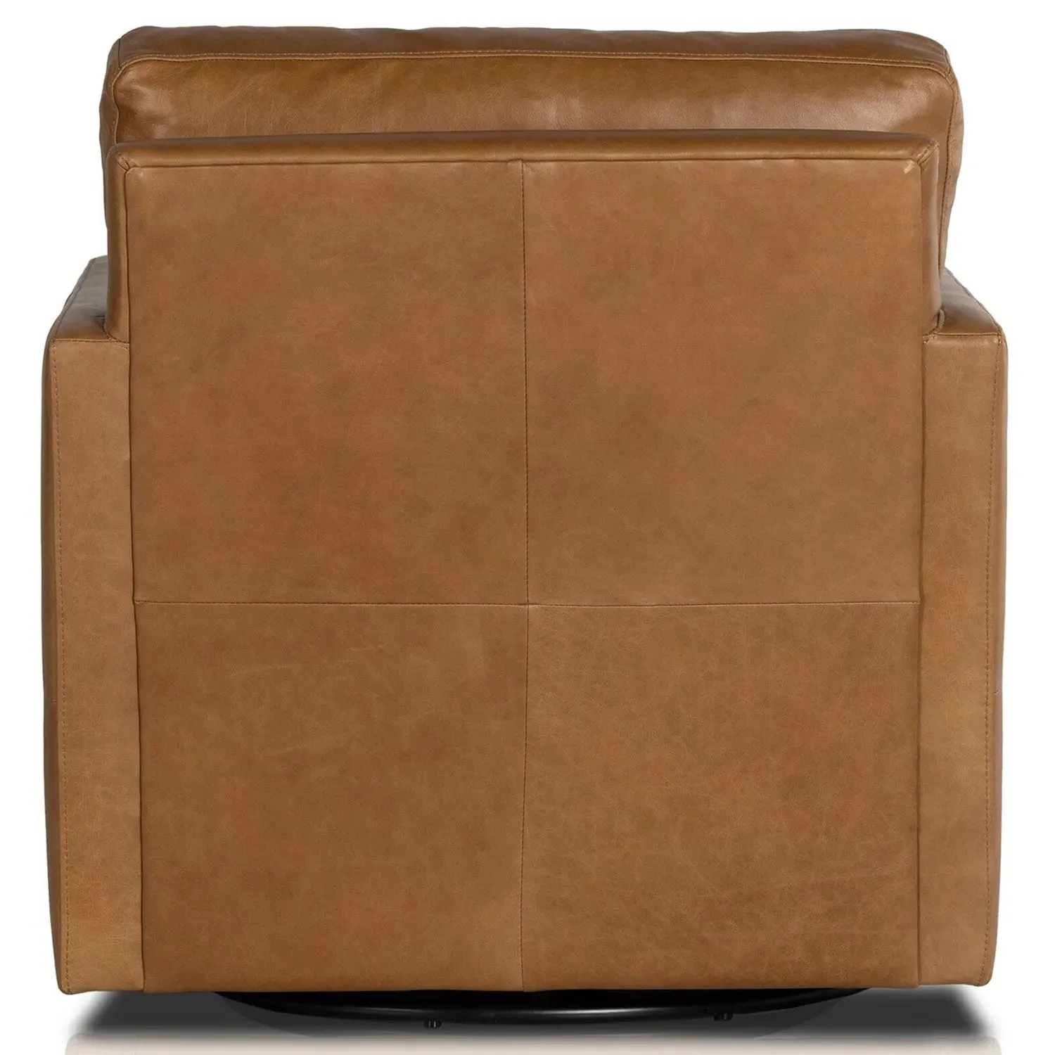 Jinan Swivel Chair - Brown, Leather