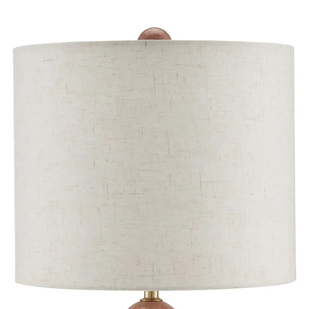 Jiyo Geometric Table Lamp - Brown, Marble
