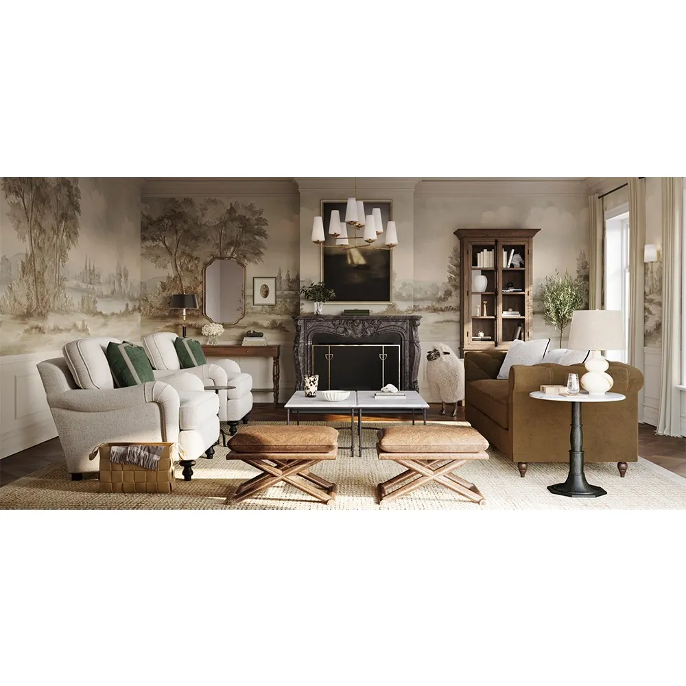 Joanne Chair - Cream, Tribecca Natural Fabric