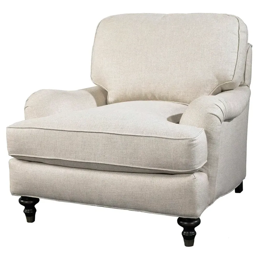 Joanne Chair - Cream, Tribecca Natural Fabric
