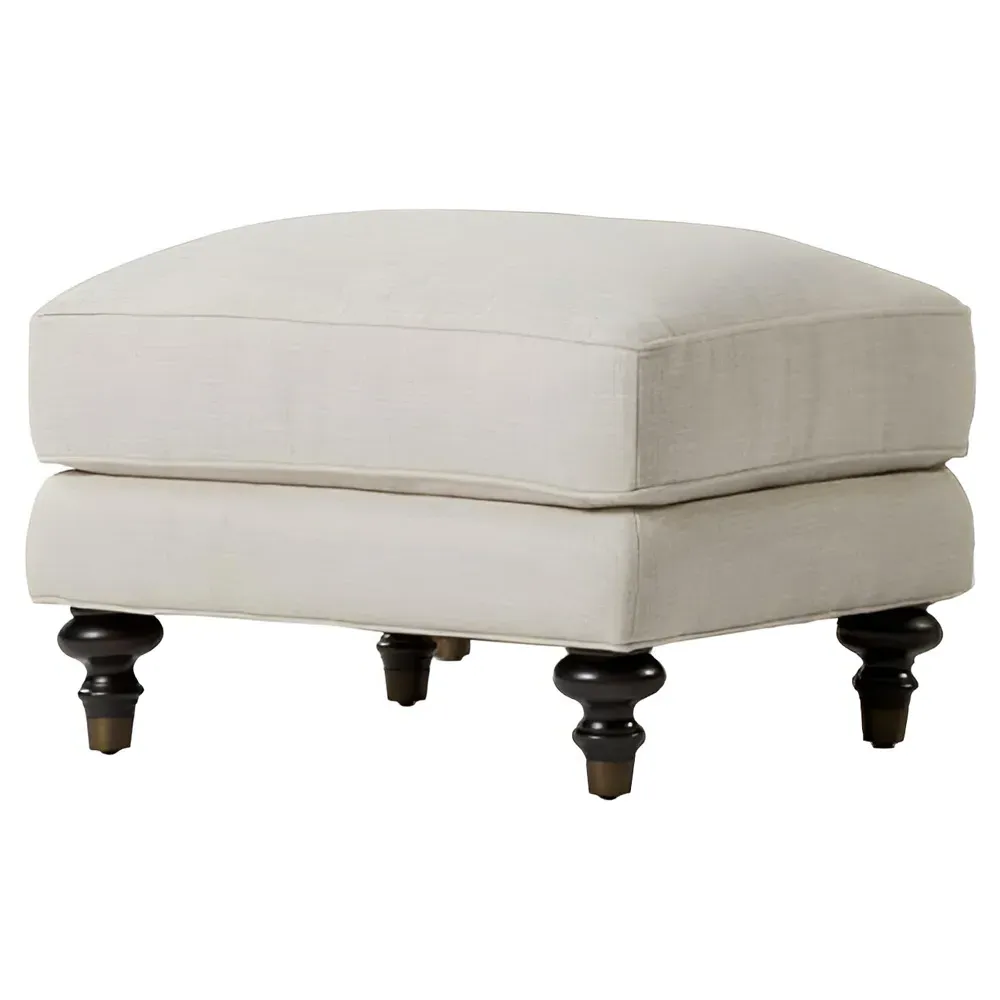 Joanne Ottoman - Cream, Tribecca Natural Fabric image