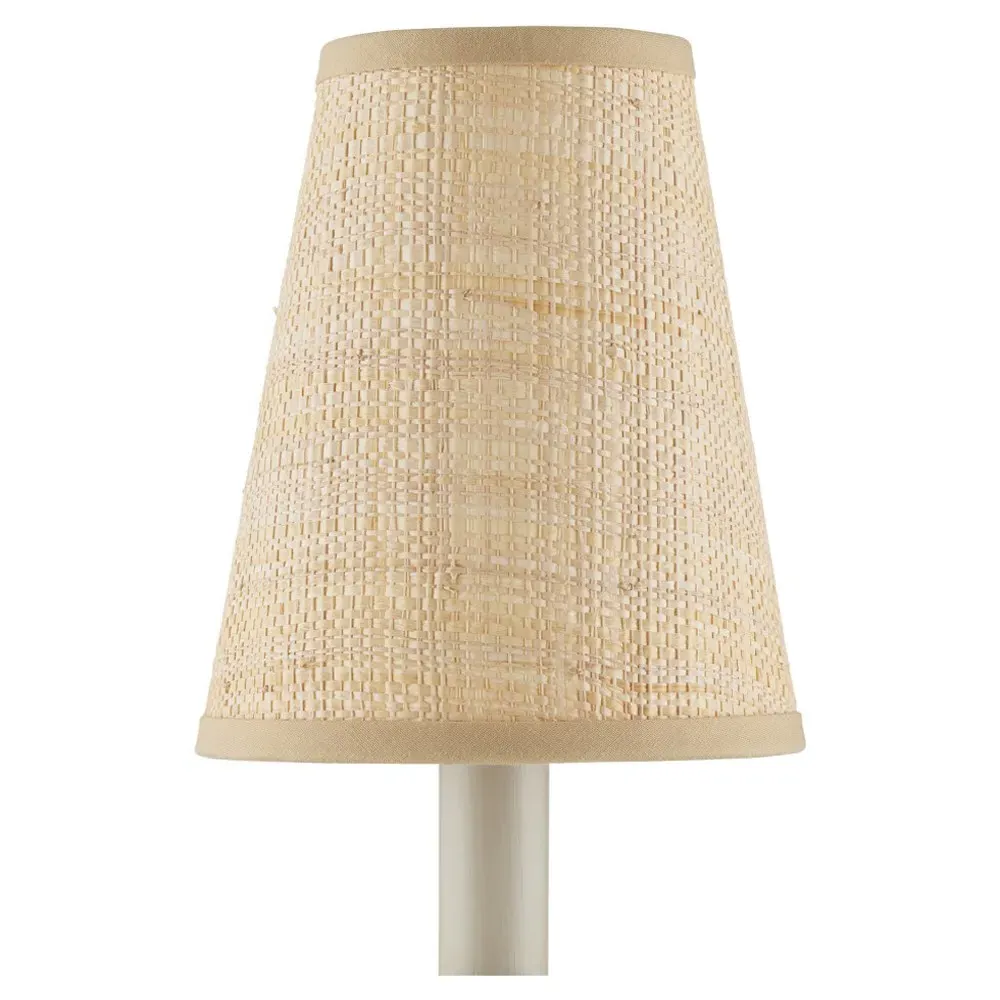 Jodie Tapered Chandelier Shade - Natural, Grasscloth