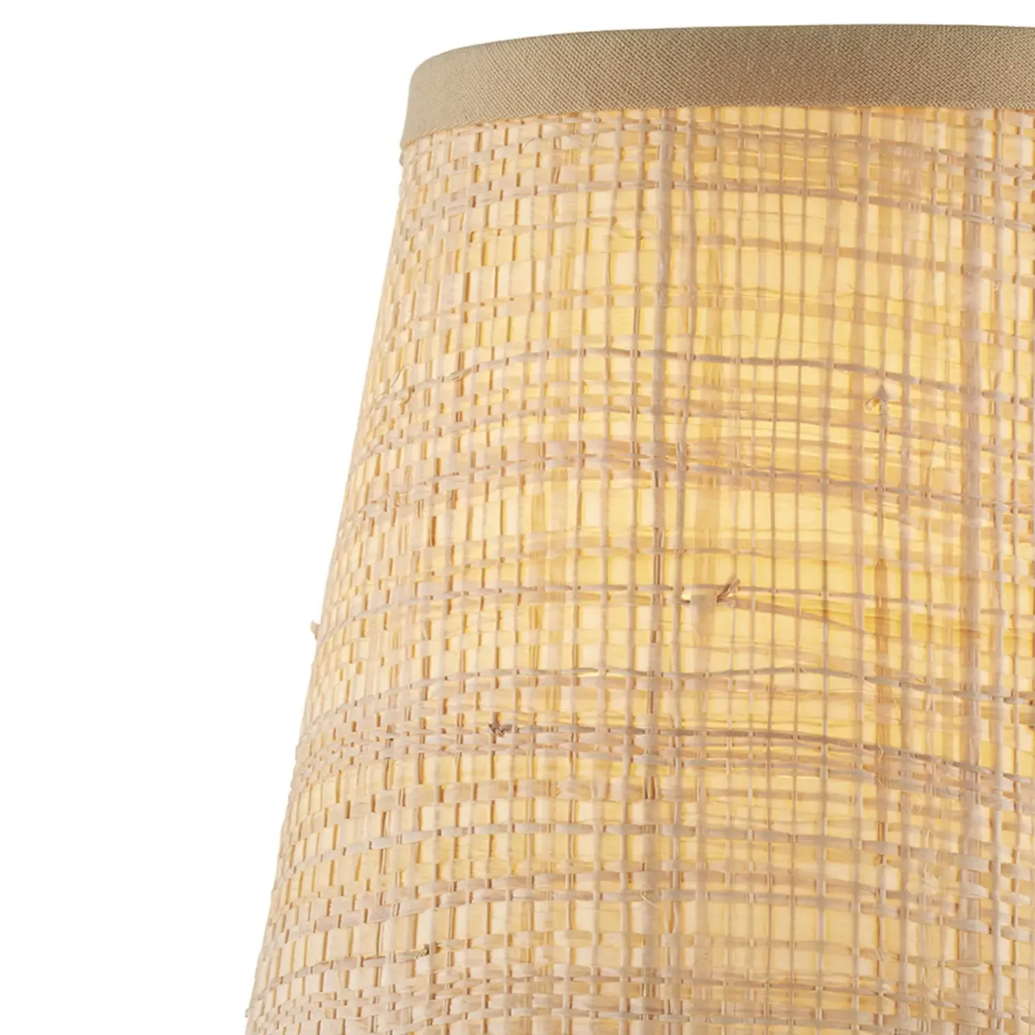Jodie Tapered Chandelier Shade - Natural, Grasscloth