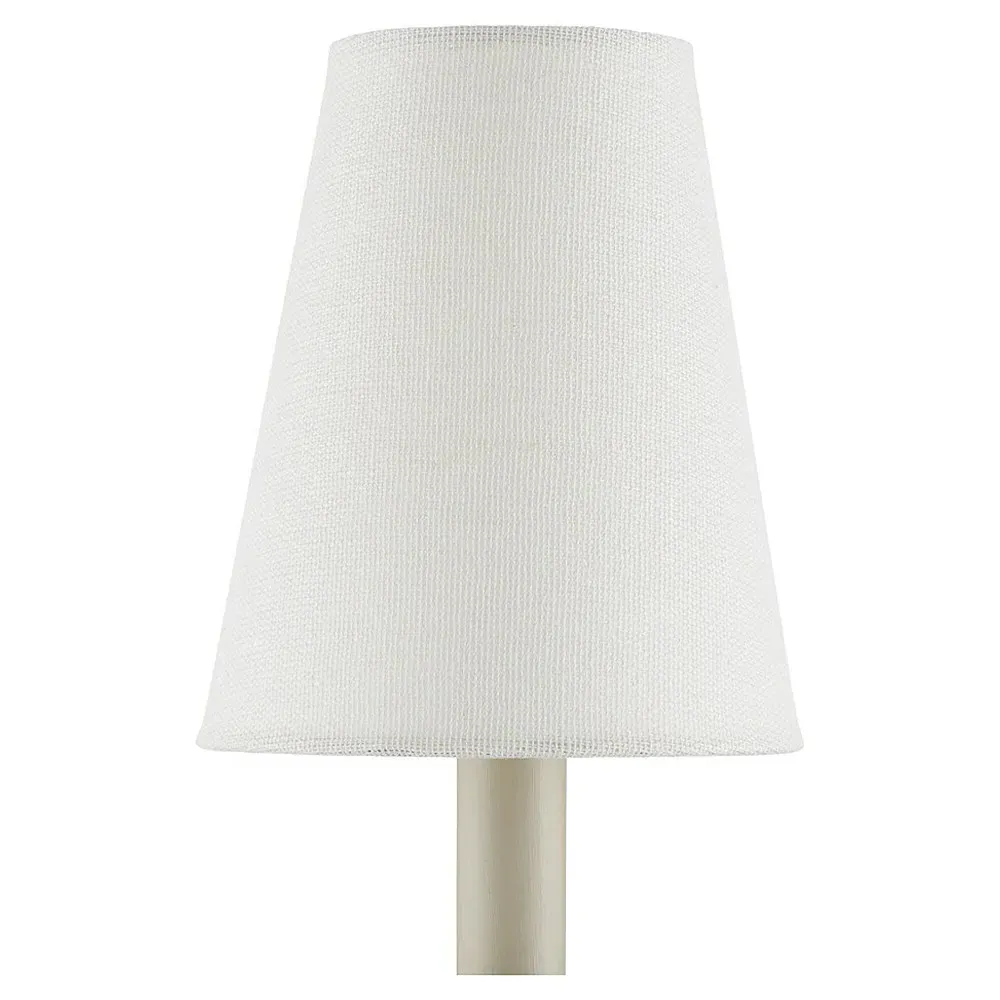 Jodie Tapered Chandelier Shade - Off White, Grasscloth