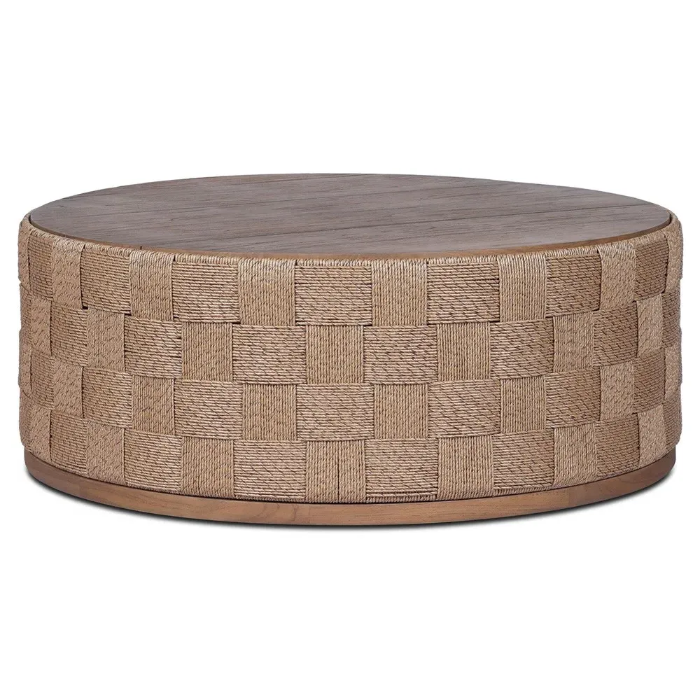 Joel Round Coffee Table - Brown, Teak