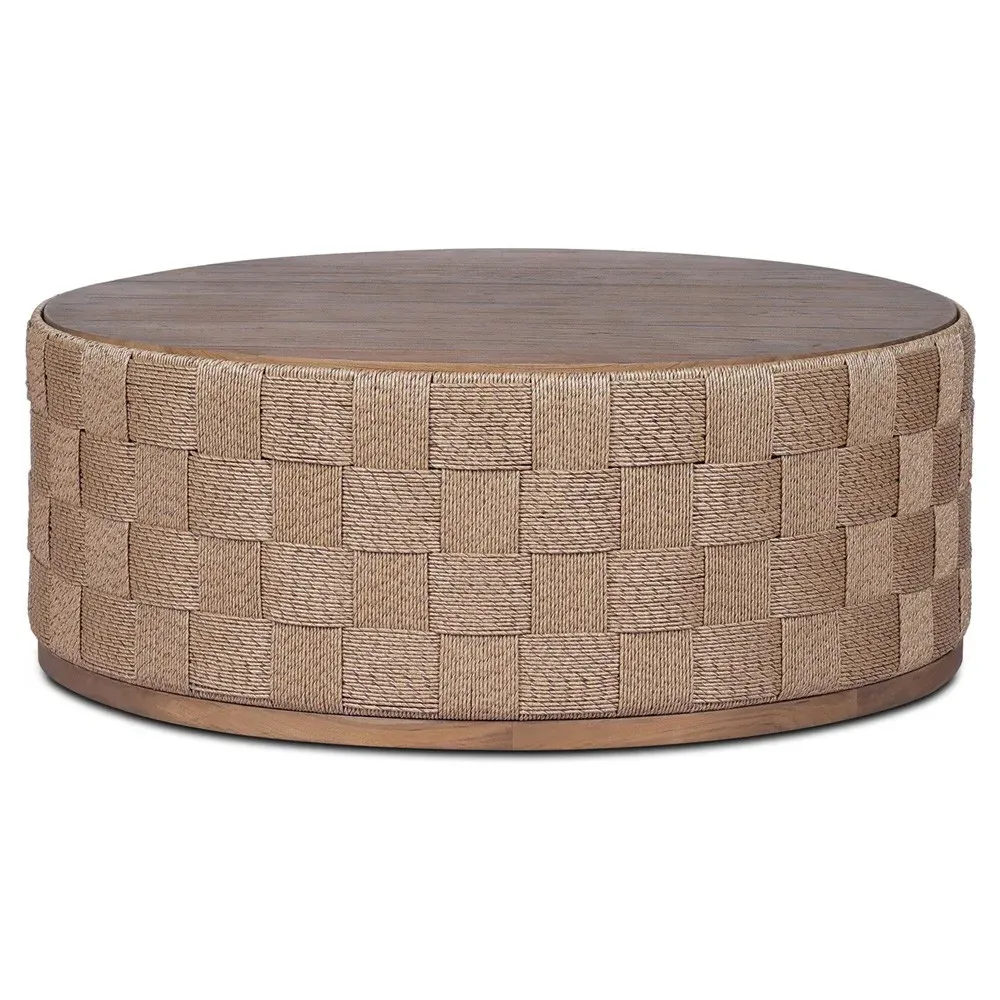 Joel Round Coffee Table - Brown, Teak