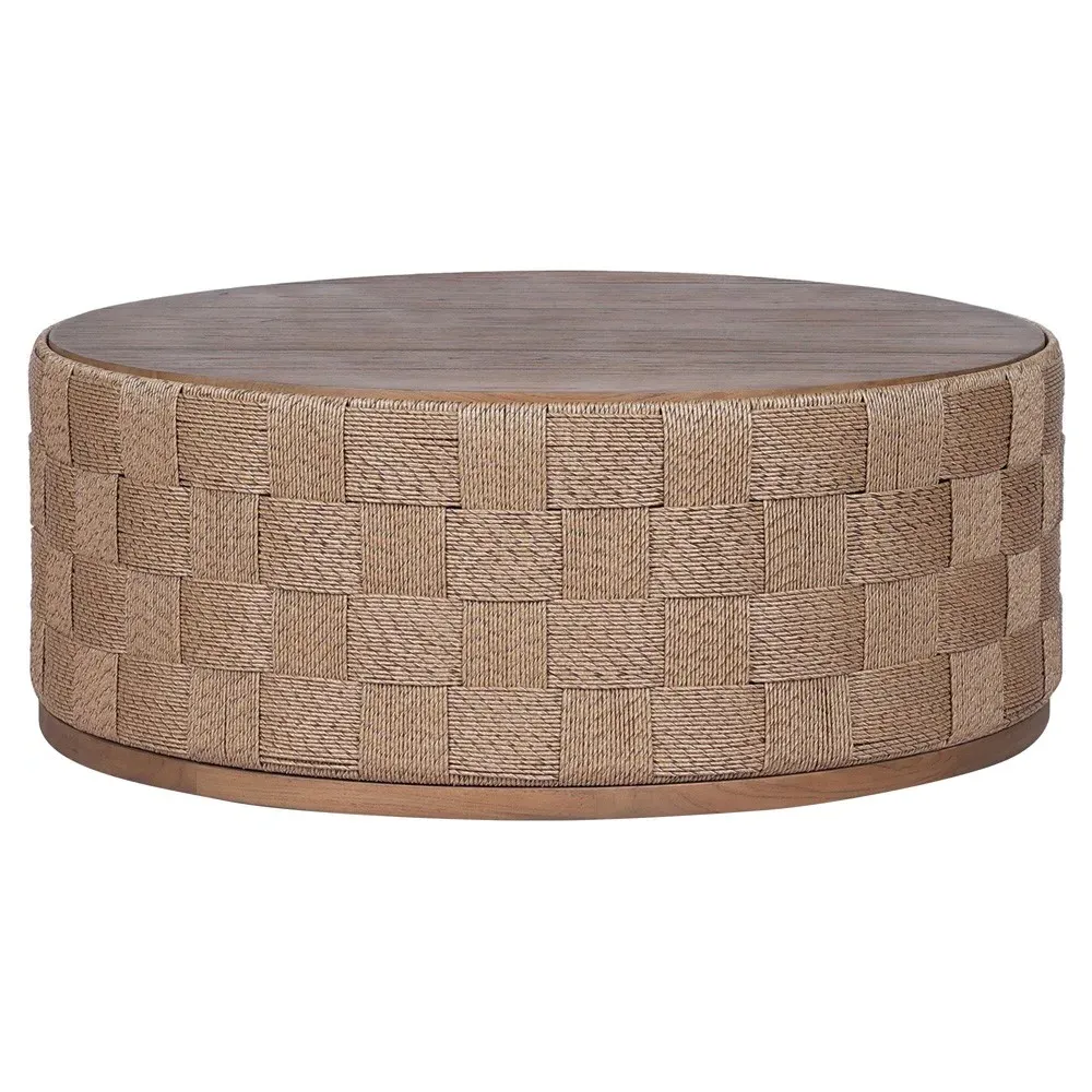 Joel Round Coffee Table - Brown, Teak image