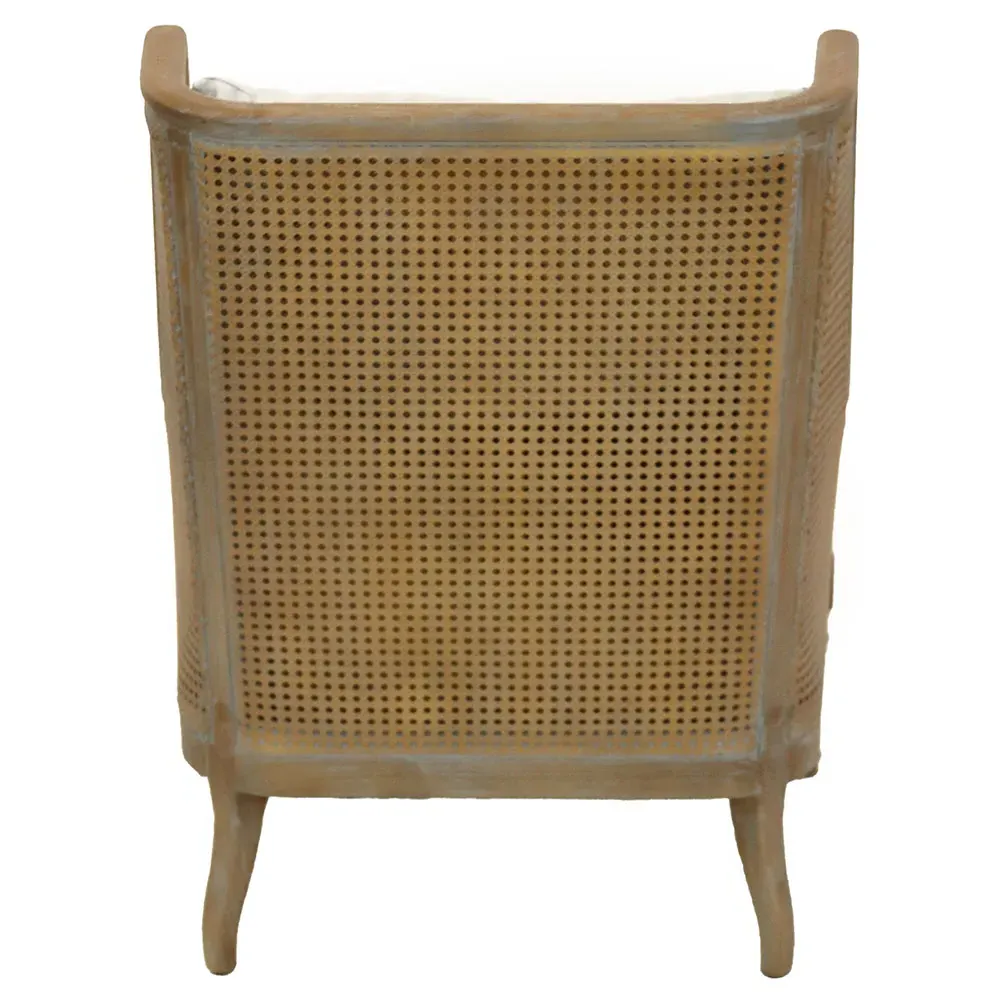 John Occasional Chair with Hand Caning - Beige, Oak