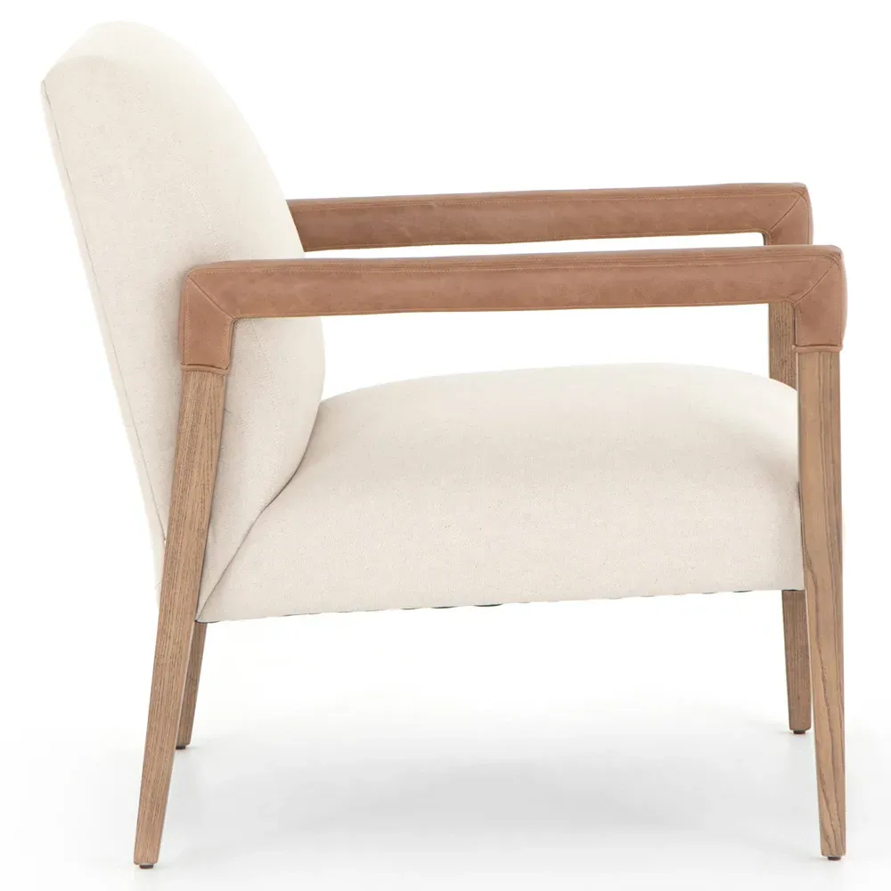 Jolie Upholstered Arm Chair - Cream, Nettlewood
