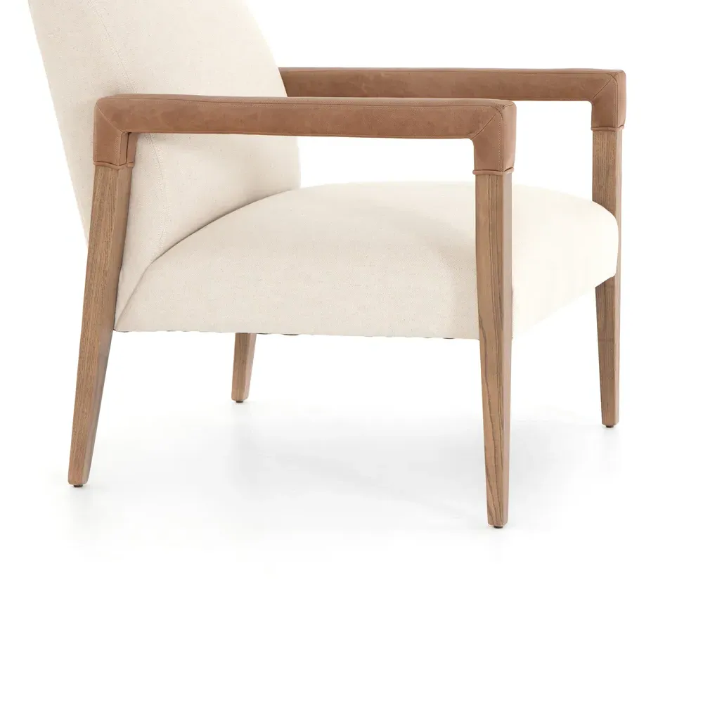 Jolie Upholstered Arm Chair - Cream, Nettlewood