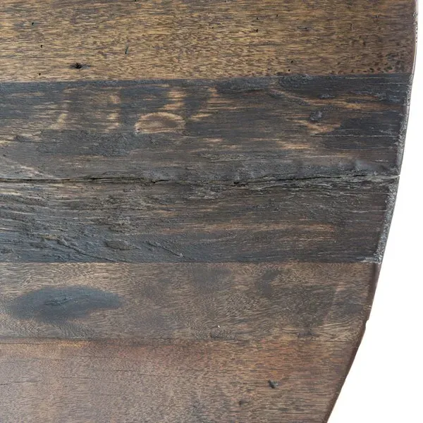 Jolina Round Dining Table - Dark Brown, Reclaimed Wood