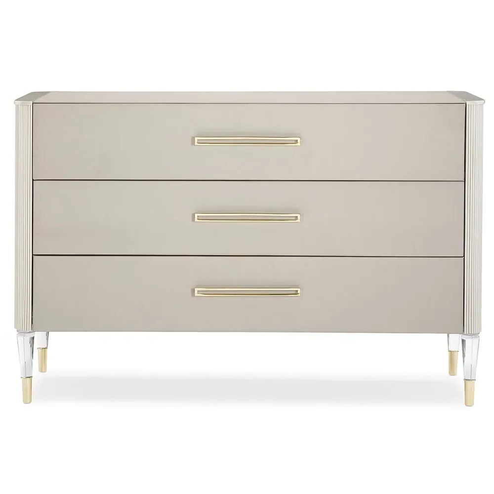 Jonah Bachelor Chest - Beige, Shagreen