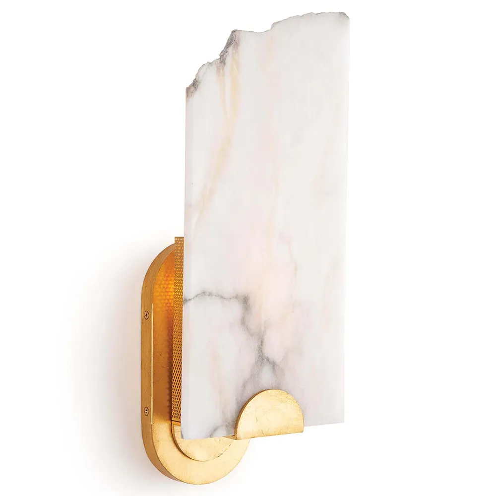 Jonah Wall Sconce - White, Alabaster Stone image