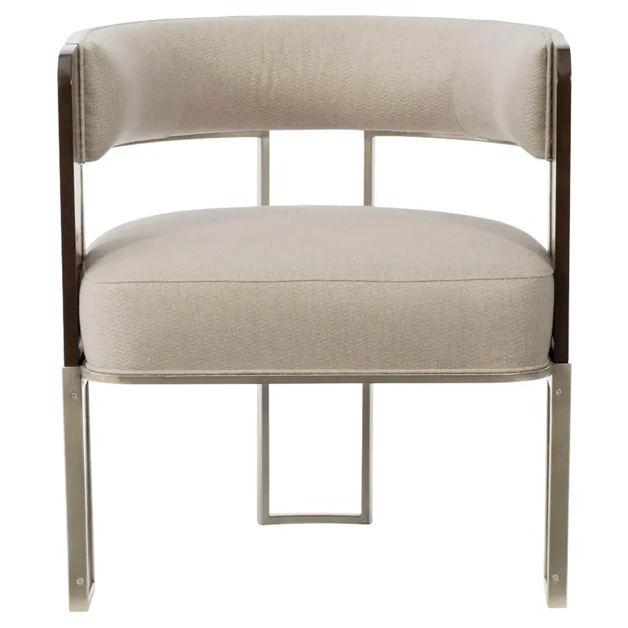Jonas Barrel Chair - Beige, Wood