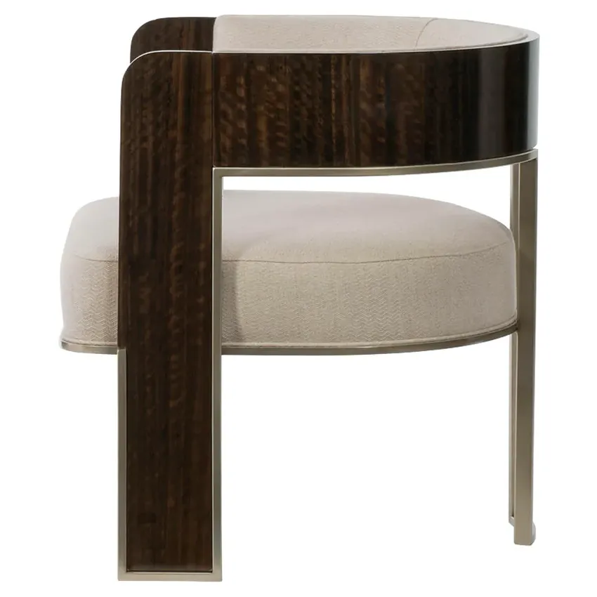 Jonas Barrel Chair - Beige, Wood
