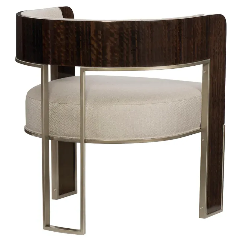 Jonas Barrel Chair - Beige, Wood